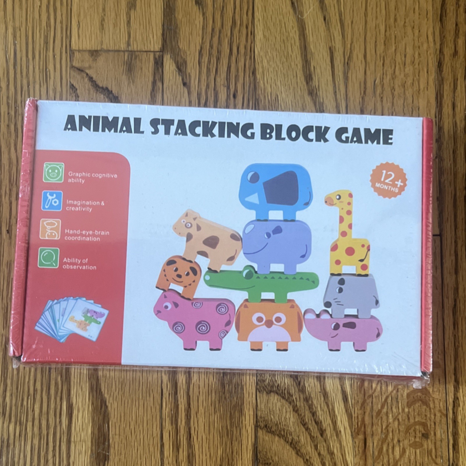 Yunhe Animal Stacking Block Game 12+ Months Hand-Eye Coordination Cognitive Toy