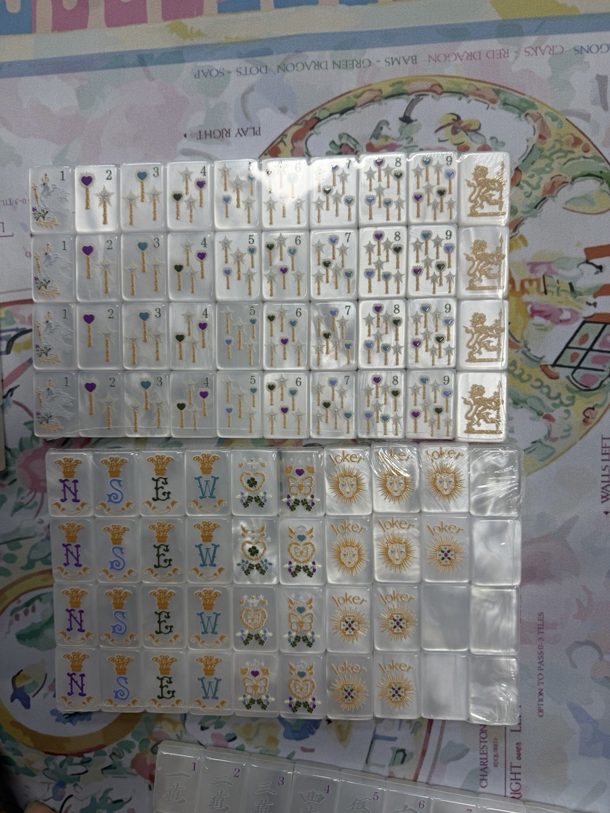 160 Mahjong Playing Tiles for American Style Game（36）