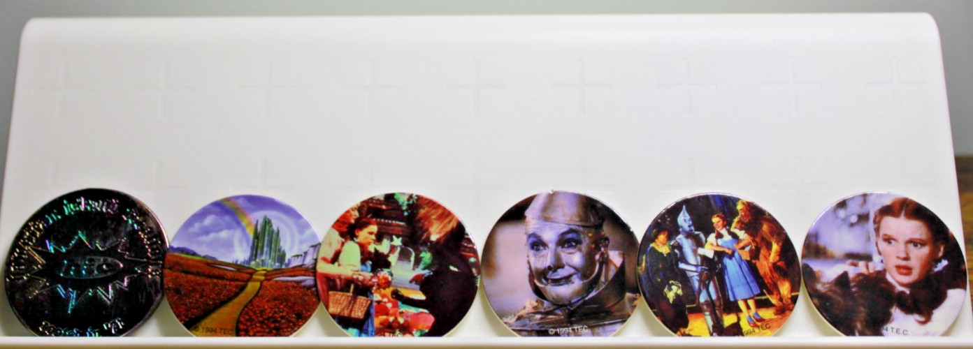 The Wizard of Oz (Lot of 2) Stack Paks, Pog Slammers, Milk Caps,Vintage, Used