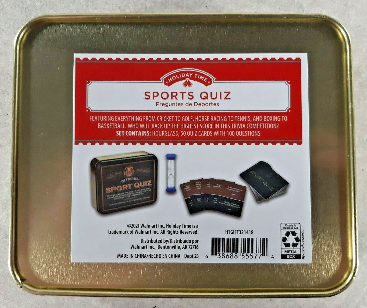 NEW Sport Quiz Game 100 Questions In Tin 2021