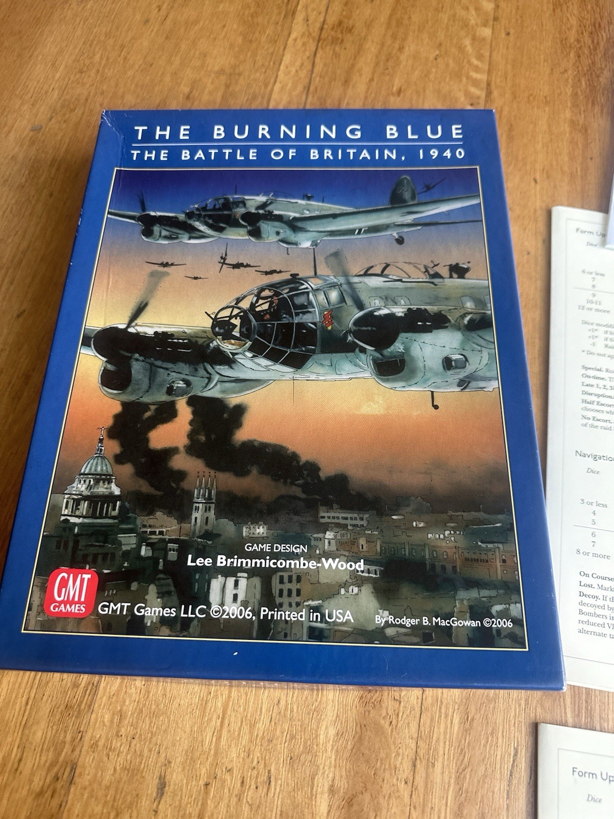GMT The Burning Blue Battle of Britain, 1940 War Game – Sealed Cards – UNPUNCHED