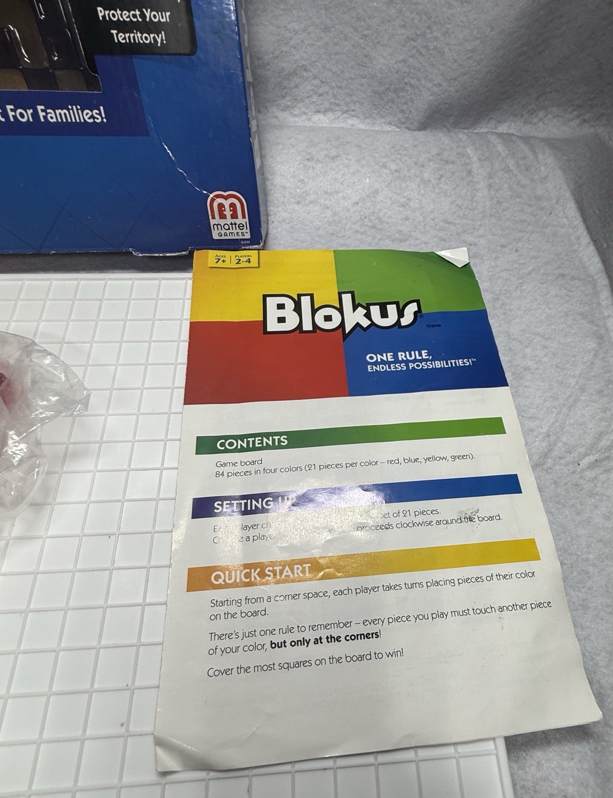 Mattel Blokus Educational Strategy Board Game Family Age 7+ 2-4 Players COMPLETE