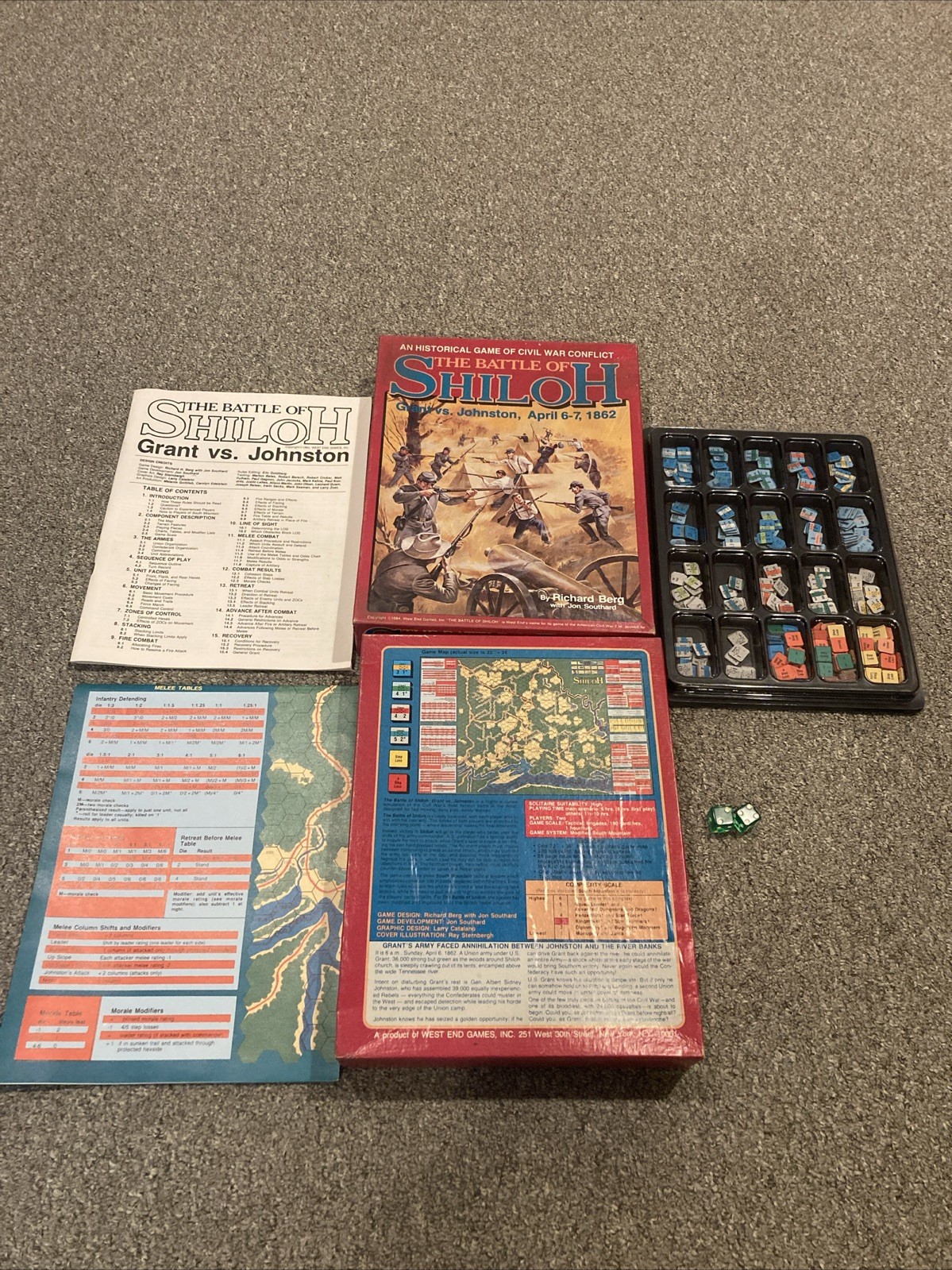 West End Games Battle of Shiloh, The Boxed Game VG+/EX