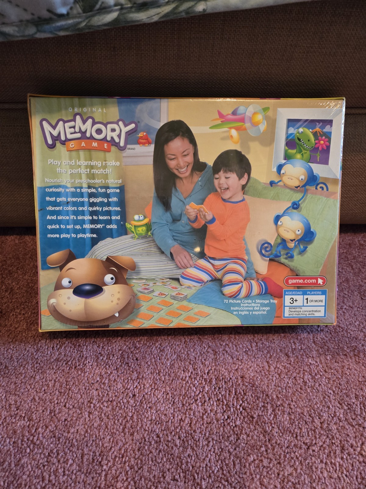 Original Memory Game Hasbro 2007 Preschool Ages 3 and Up Kids