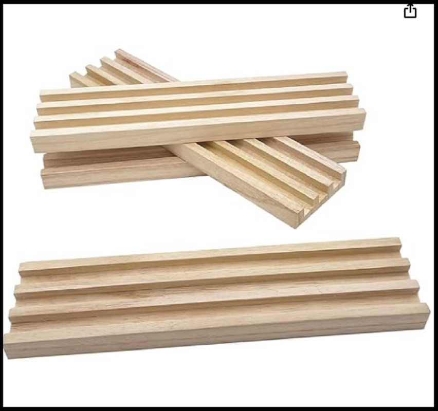 Domino Racks for Mexican Train Dominoes – Wooden Domino Holders Set of 4