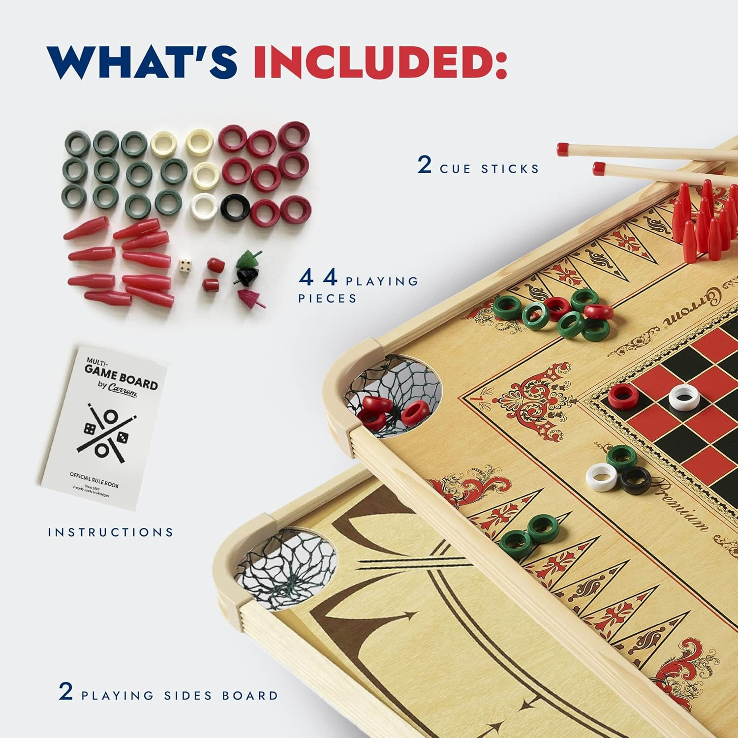 Board Game Set — Large Board Games for Adults & Children — over 85 Board Games f