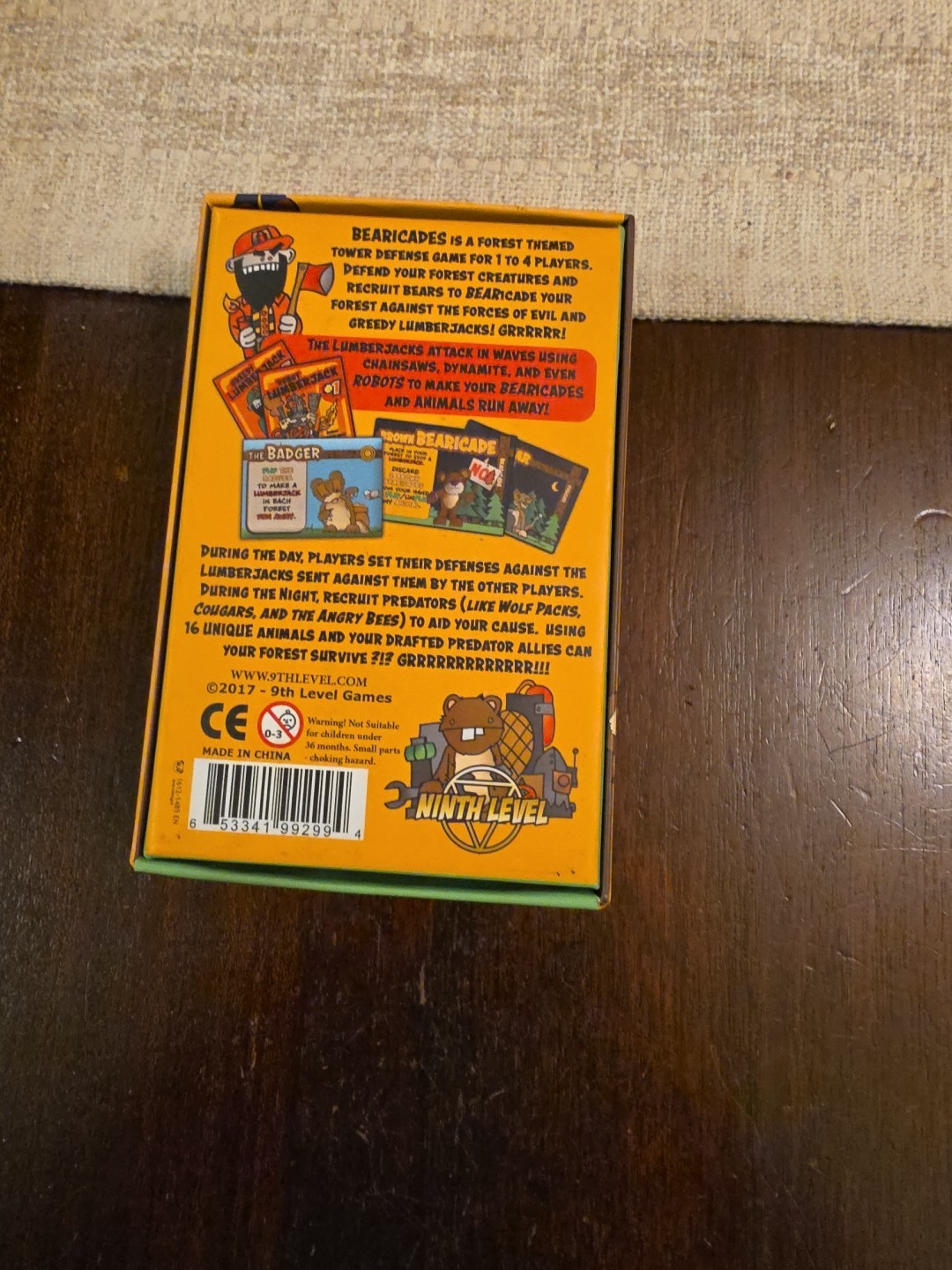 Bearicades Survival of the Forest Strategy Card Game by 9th Level Games, EUC