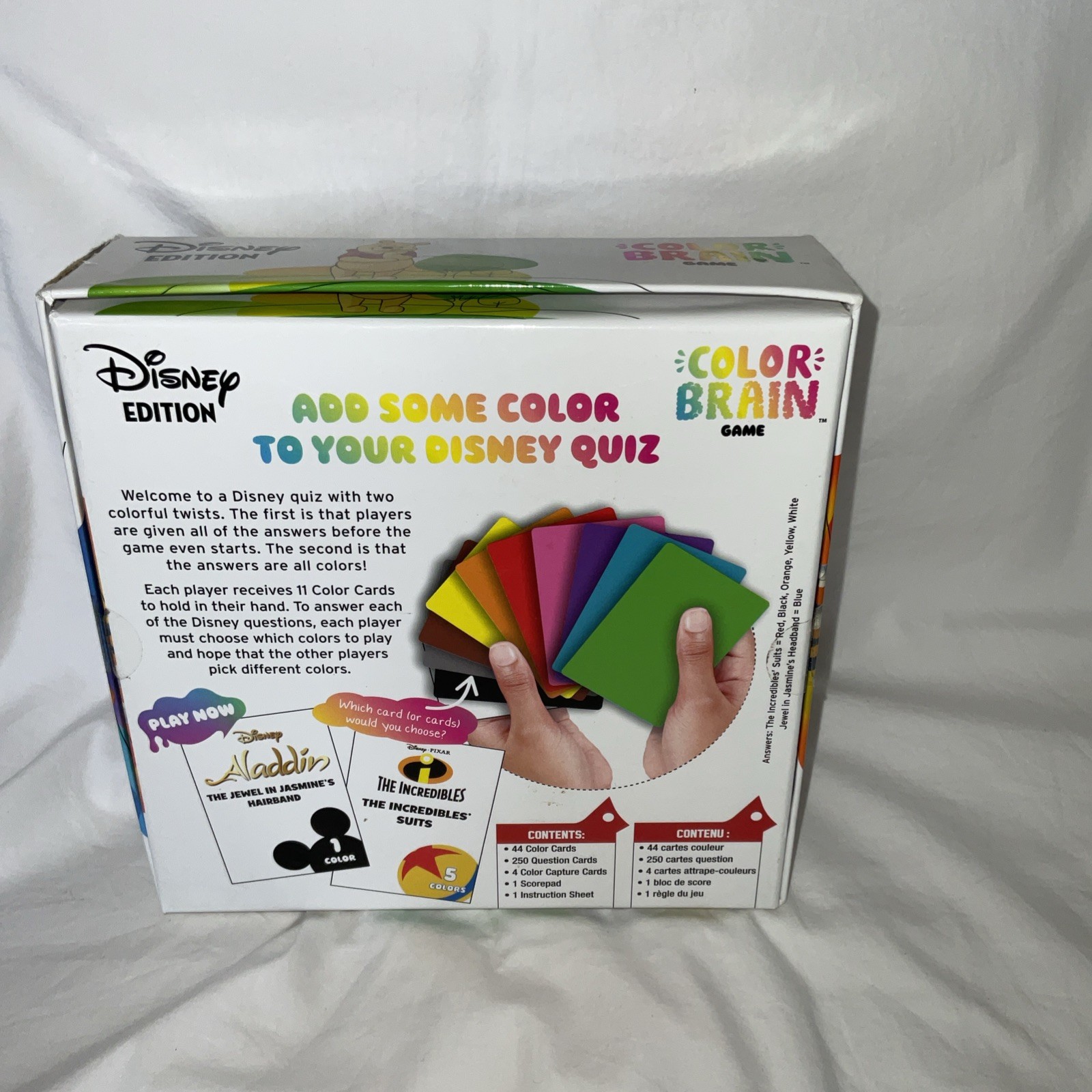 2 Disney Themed Trivia Games Color Brain & PIctopia EUC Ravensburger& Big Potato