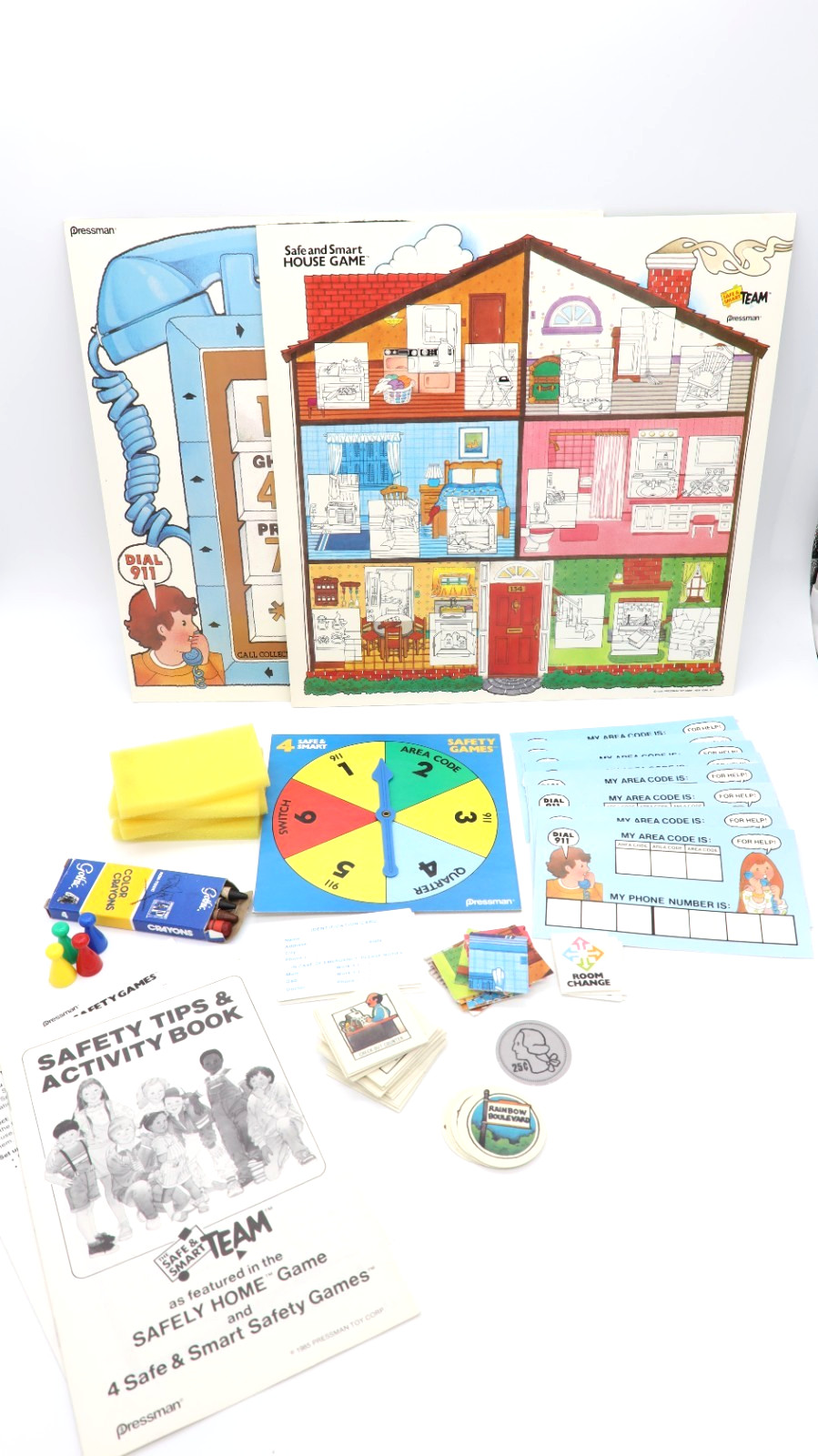 1986 Vintage Pressman 4 Safe & Smart Safety Games