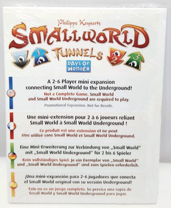 Small World Tunnels Mini Expansion Days of Wonder New Sealed Promo