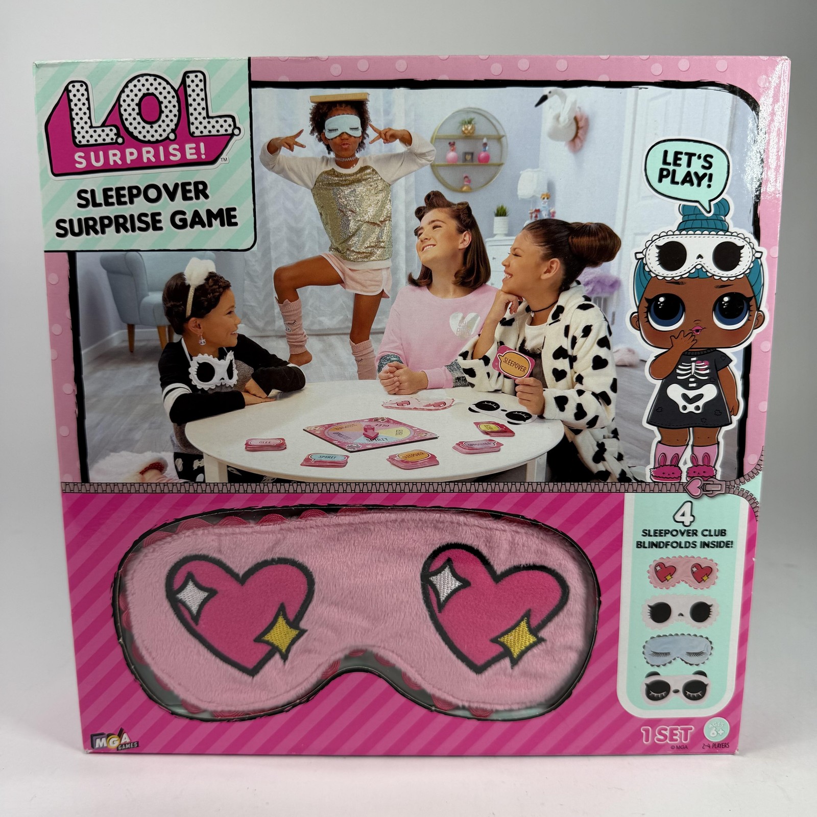 LOL Surprise Sleepover Surprise Pink Complete Game Ages 6+ 2-4 Players MGA