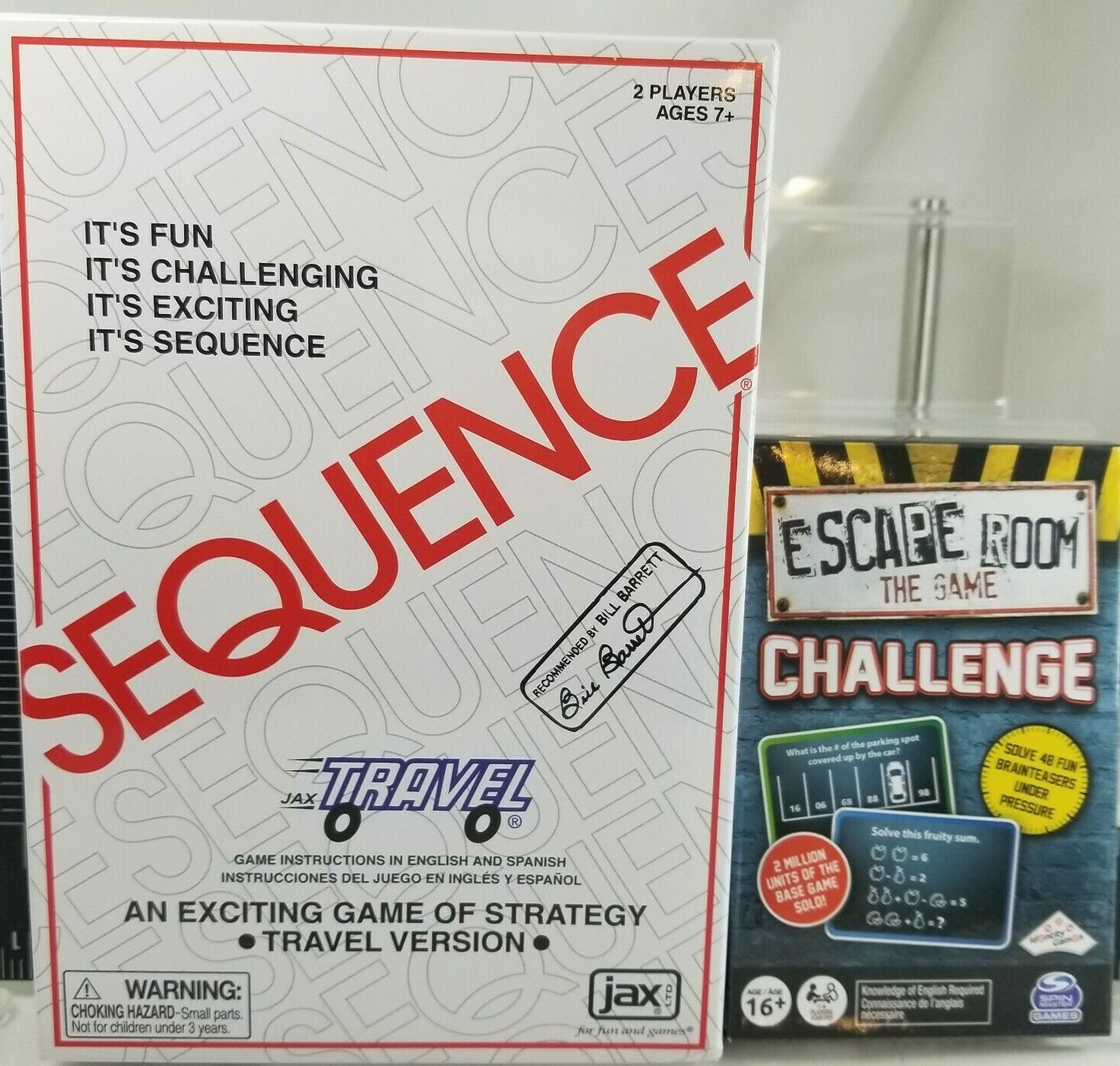 Sequence a Game of Stratategy in a Compact Travel Case & Escape Room CHALLENGE