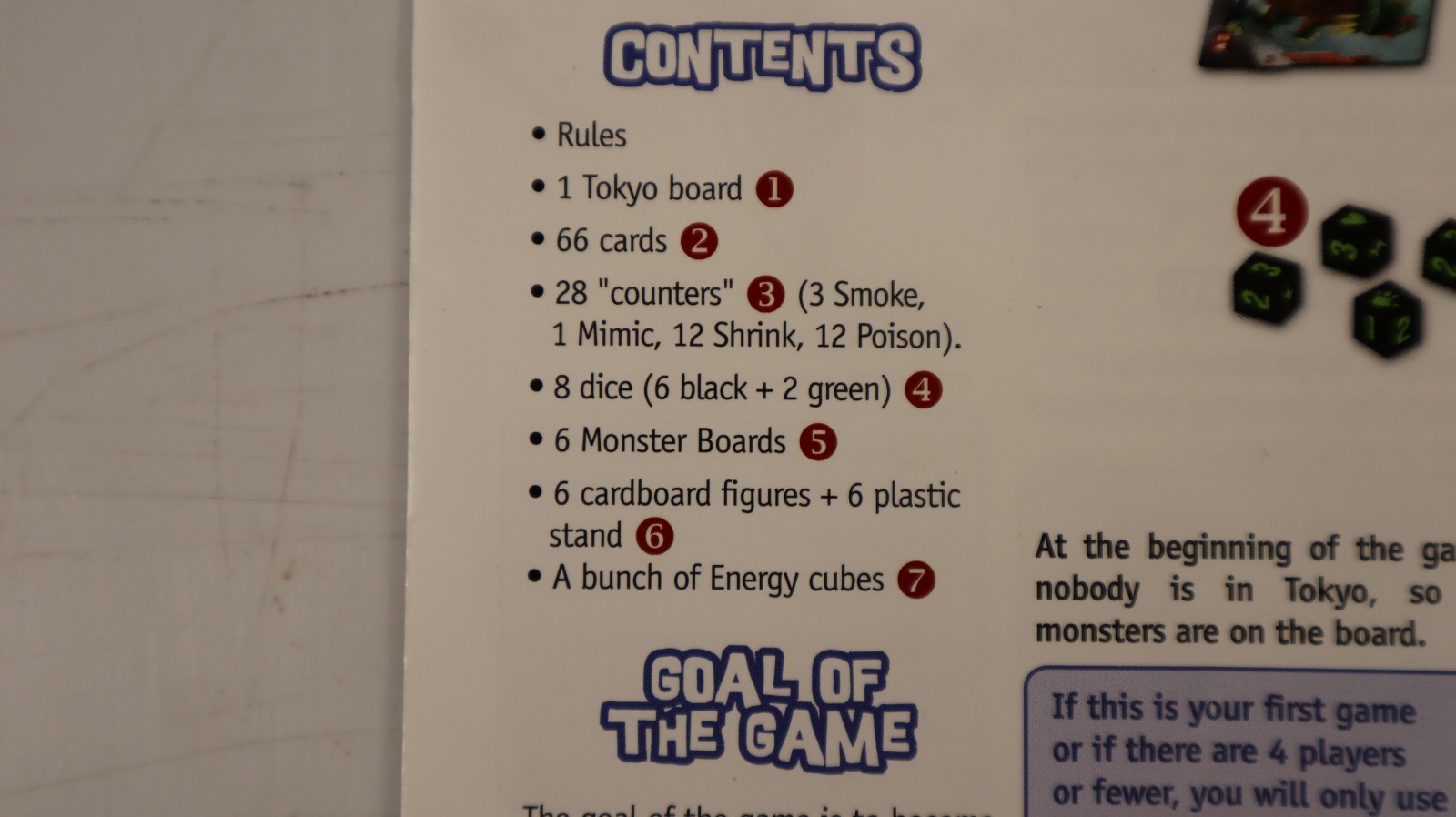 IELLO King of Tokyo Board Game Complete Open Box Richard Garfield 2014
