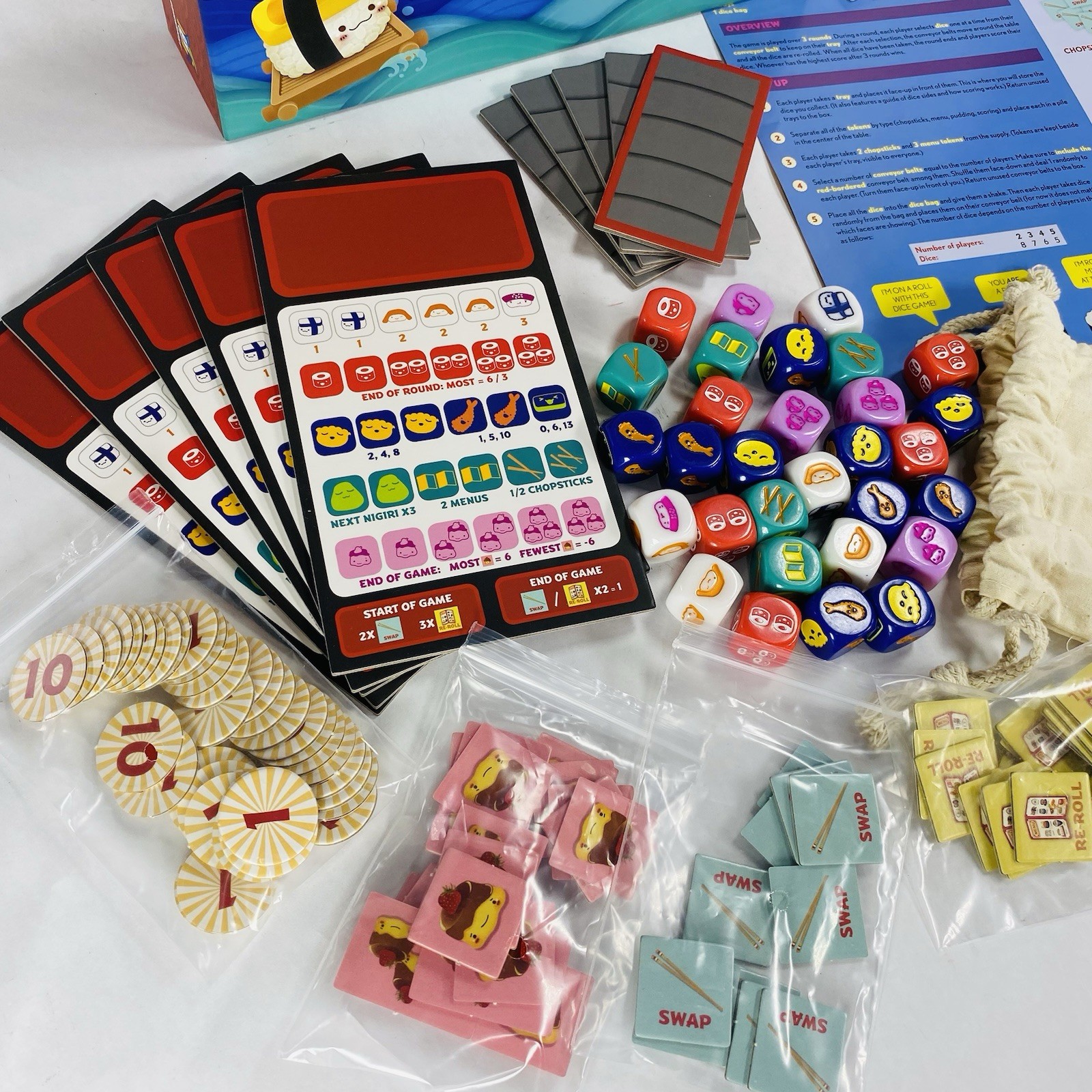 Complete! Sushi Roll Dice Game Gamewright 2019 Go Rice Food Family