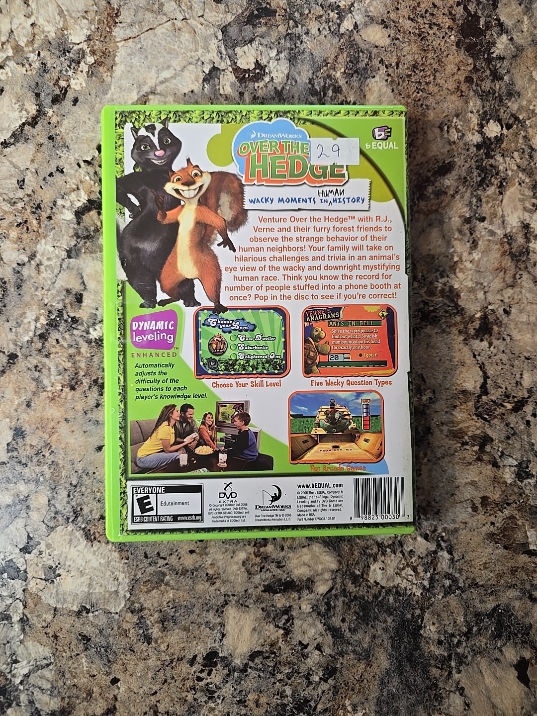 DreamWorks: Over the Hedge: Wacky Moments in Human History TV DVD Game 2006