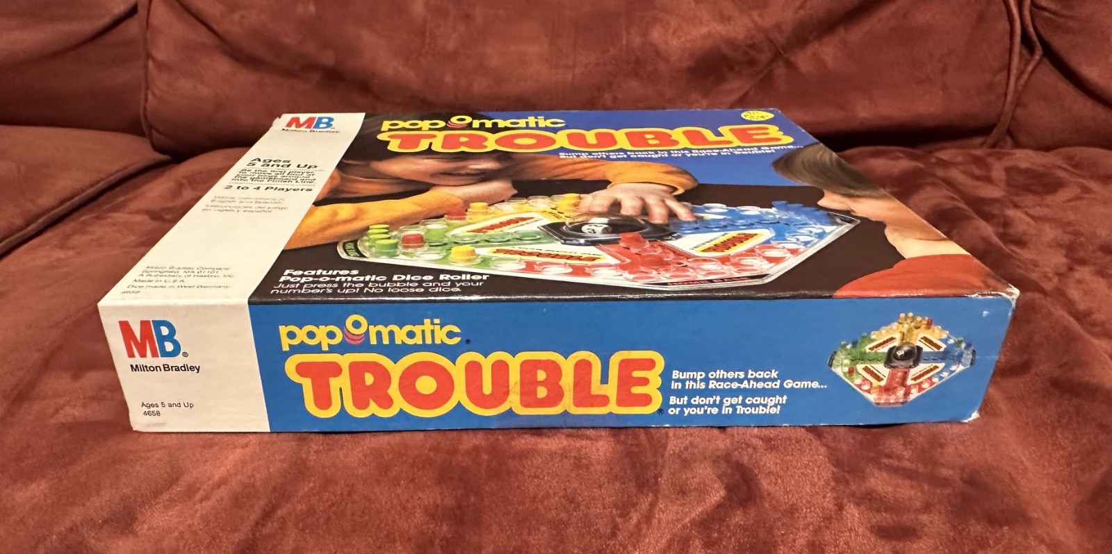 Vintage 1986 Trouble Board Game Pop-O-Matic Milton Bradley Complete & Works