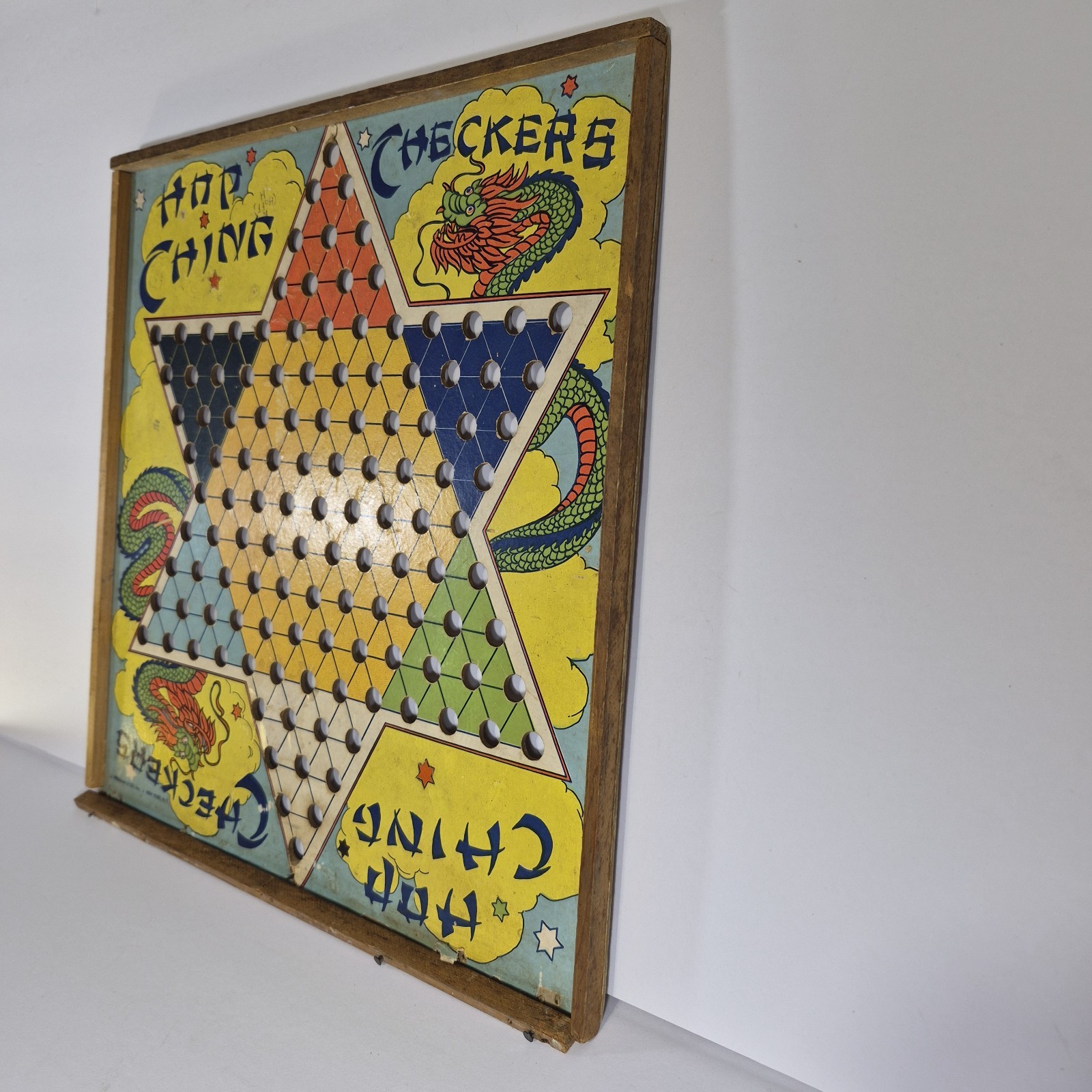 Vintage Chinese Checkers Board ‘Hop Ching ” J Pressman & Co 1940-50s Memorabilia