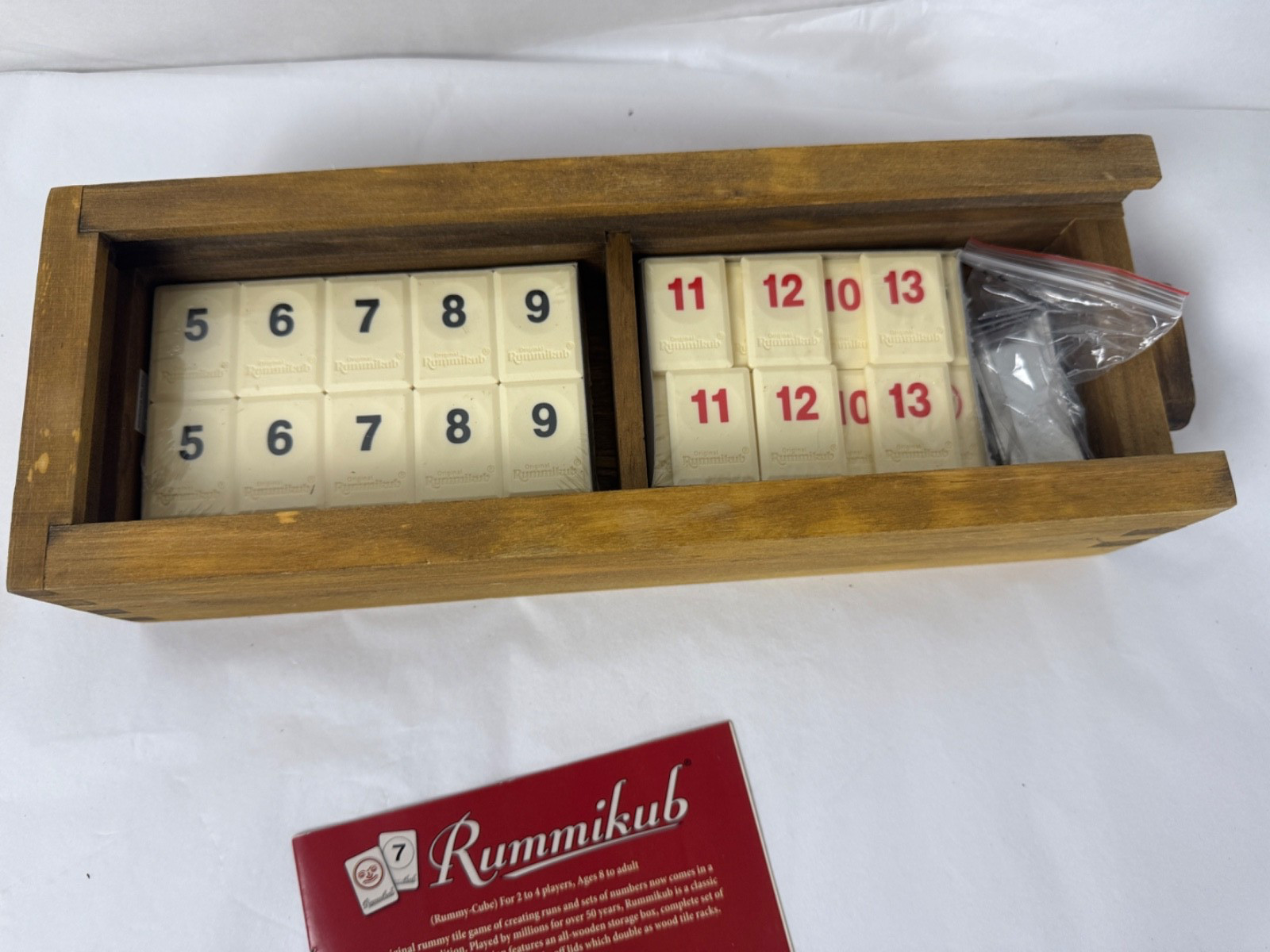 Front Porch Classics Rummikub Vintage Edition in All-Wood Storage Case READ