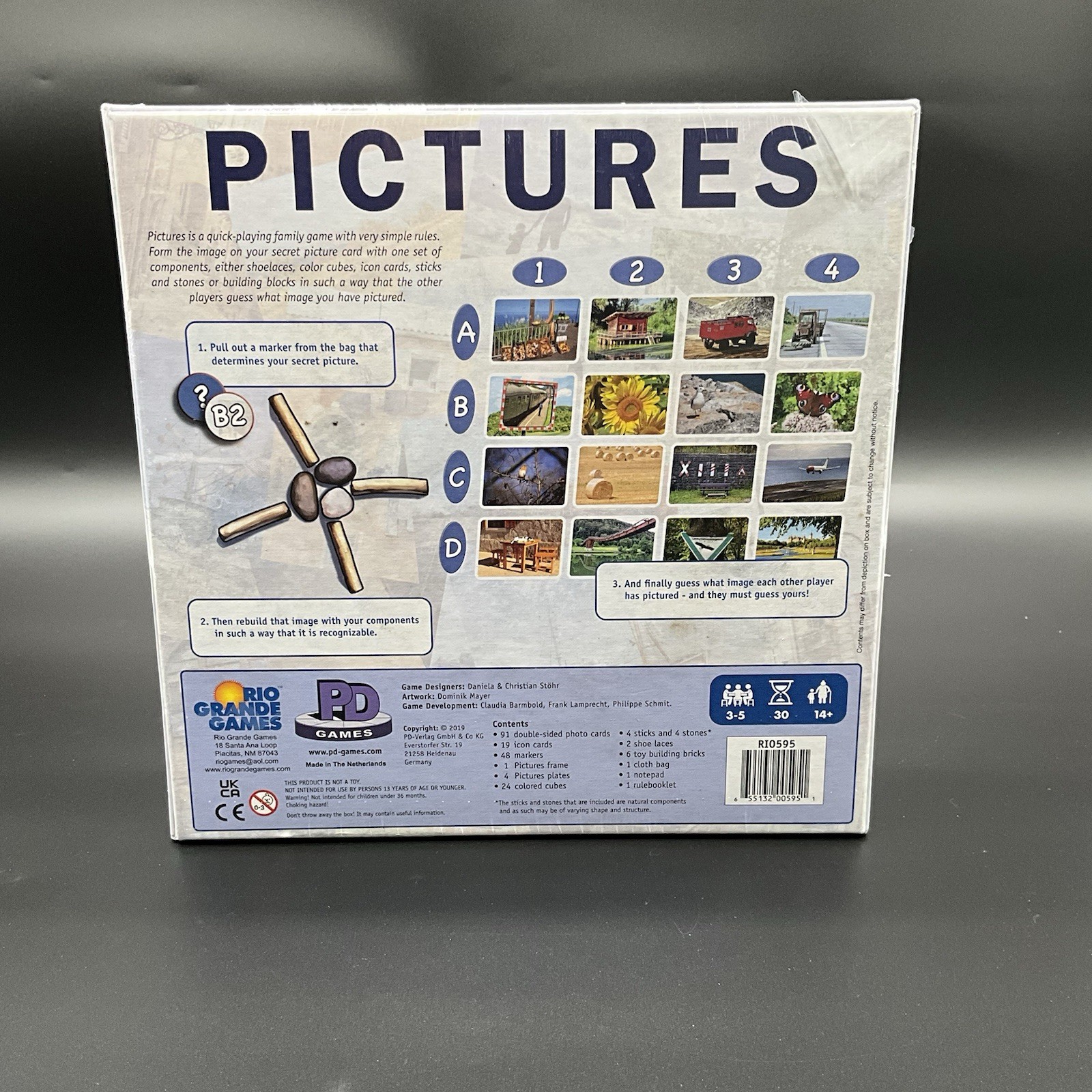 NEW Pictures by Rio Grande A Quick Family Game with Simple Rules for 3-5 Players