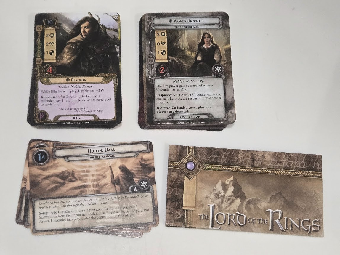 LOTR The Lord of the Rings Card Game LCG The Redhorn Gate Adventure Pack (Used)