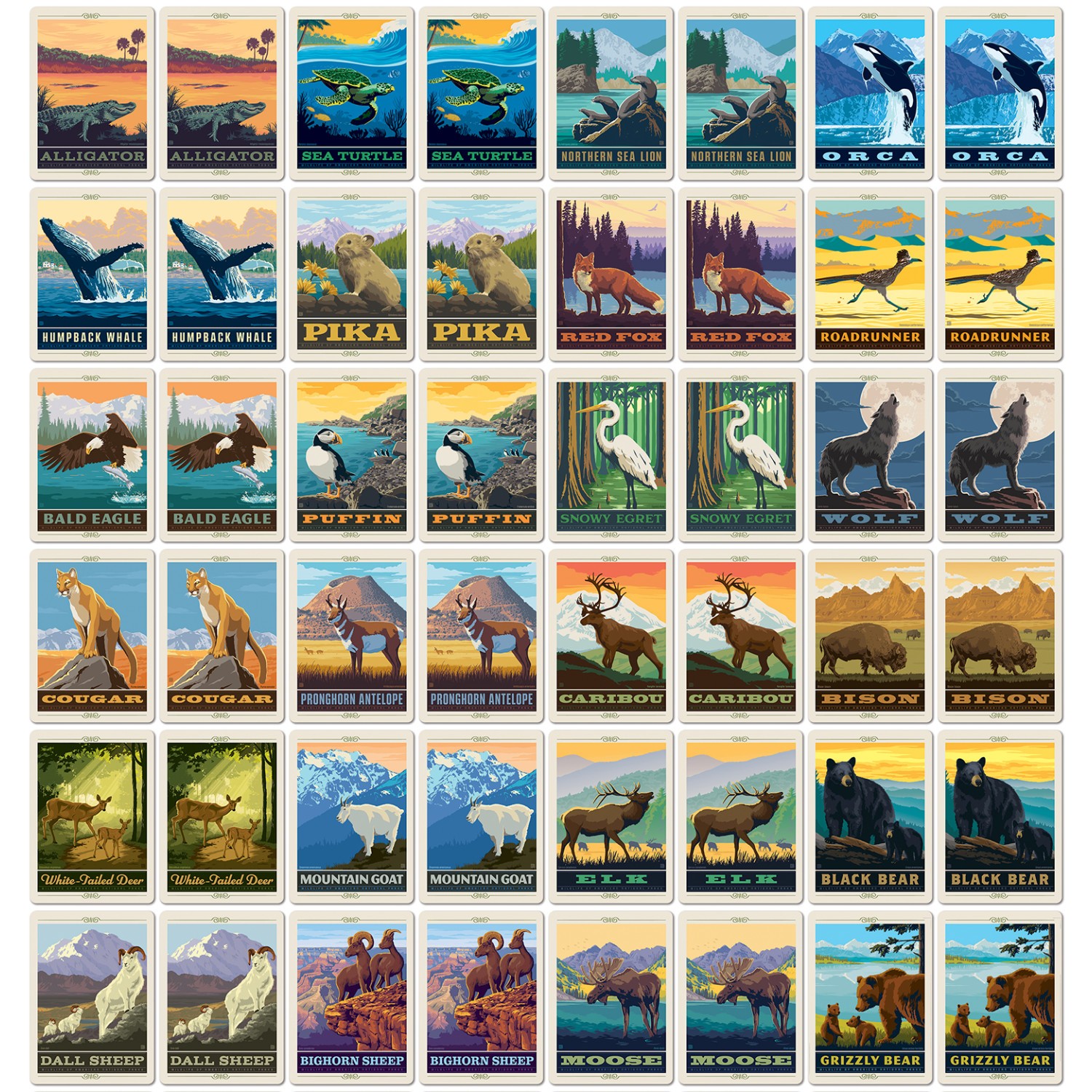 MasterPieces – National Parks Wildlife Officially Licensed Memory Game