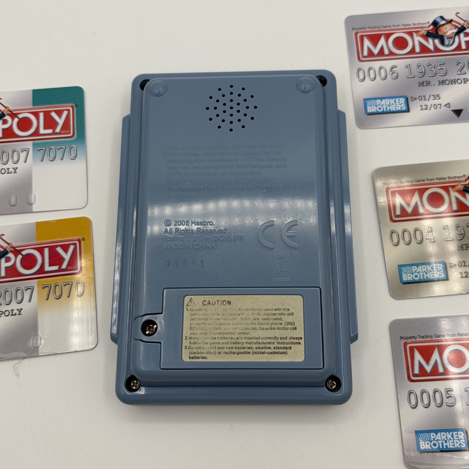 Monopoly Replacement Pieces 2007 Electronic Banking Unit & 5 Bank Cards Tested