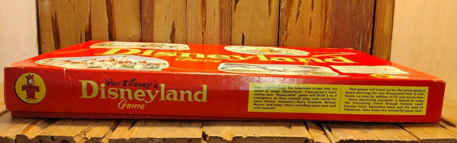 Vintage Walt Disney’s Disneyland Board Game 1954 Transogram Made In USA