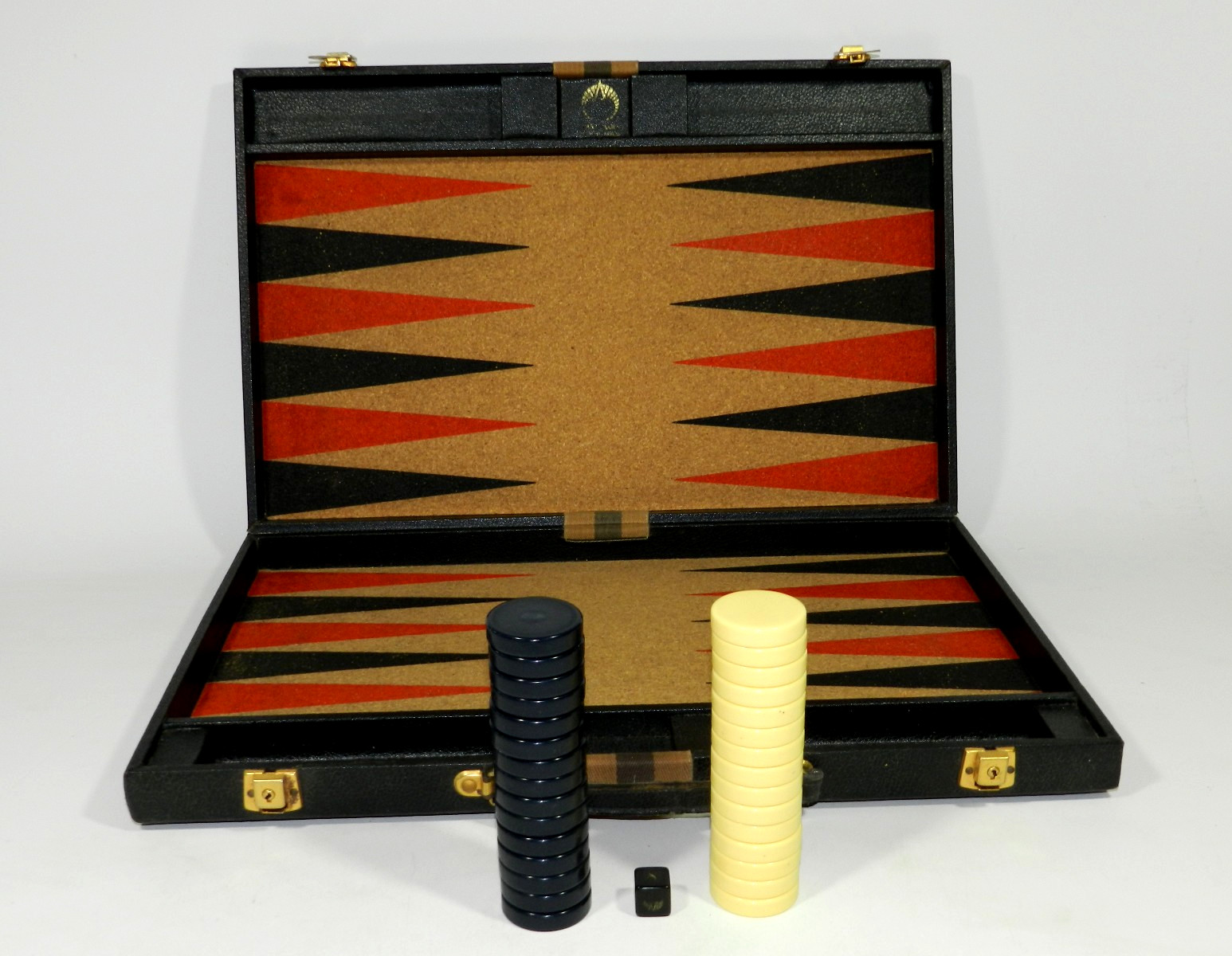 Vintage Tournament Backgammon Board Set 1.75″ x 3/8″