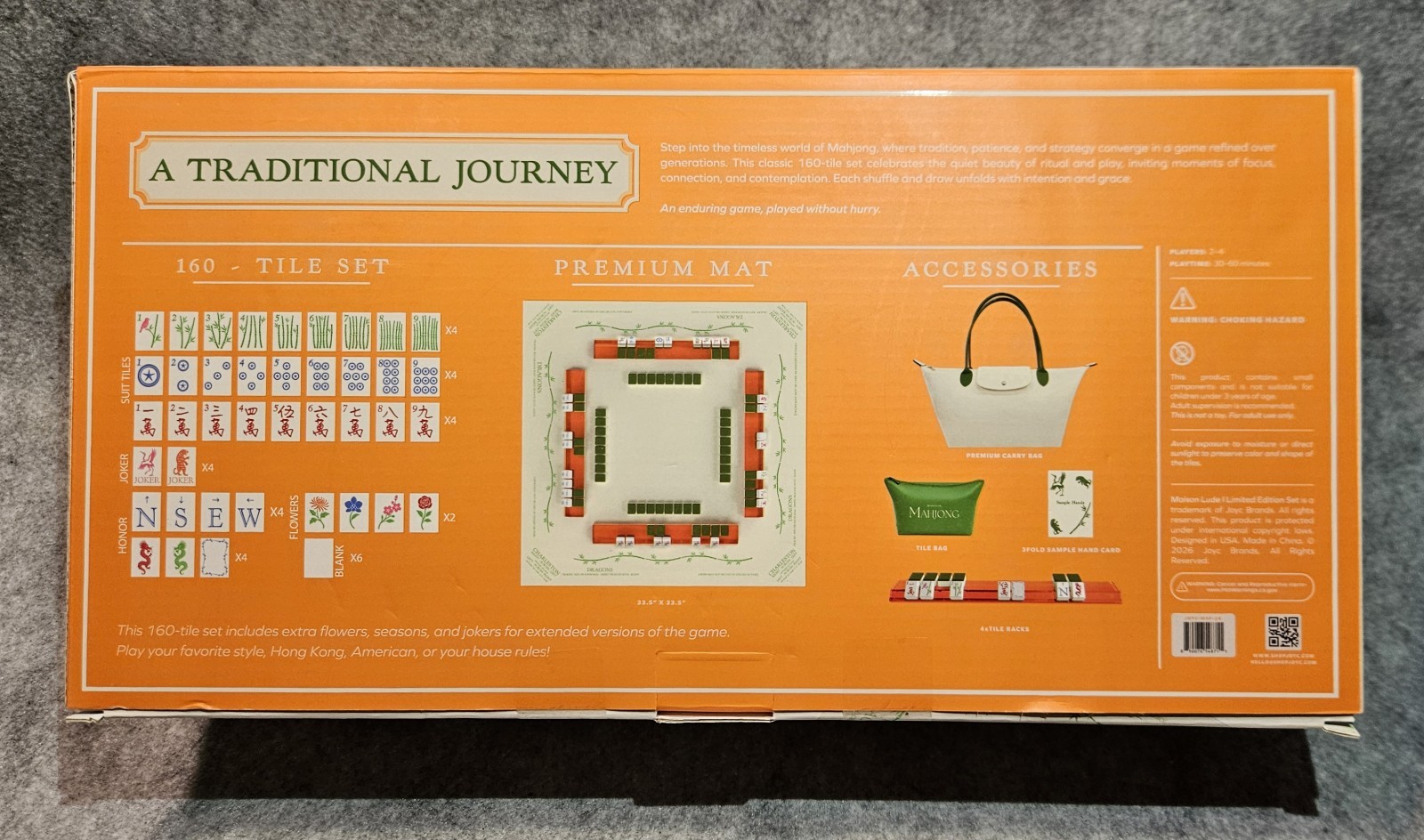 NEW Maison Lude Mahjong Limited Edition 160 Tile Wildlife Set W/Mat +Accessories