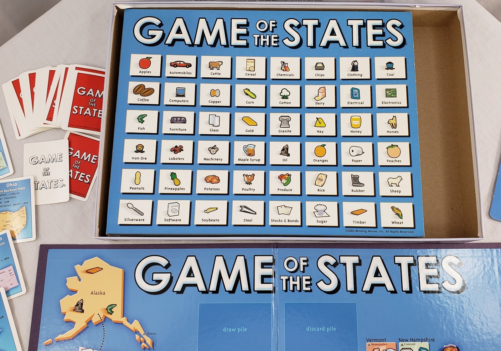 Game Of The States Board Game An American Classic 8 & Up Pre-Owned