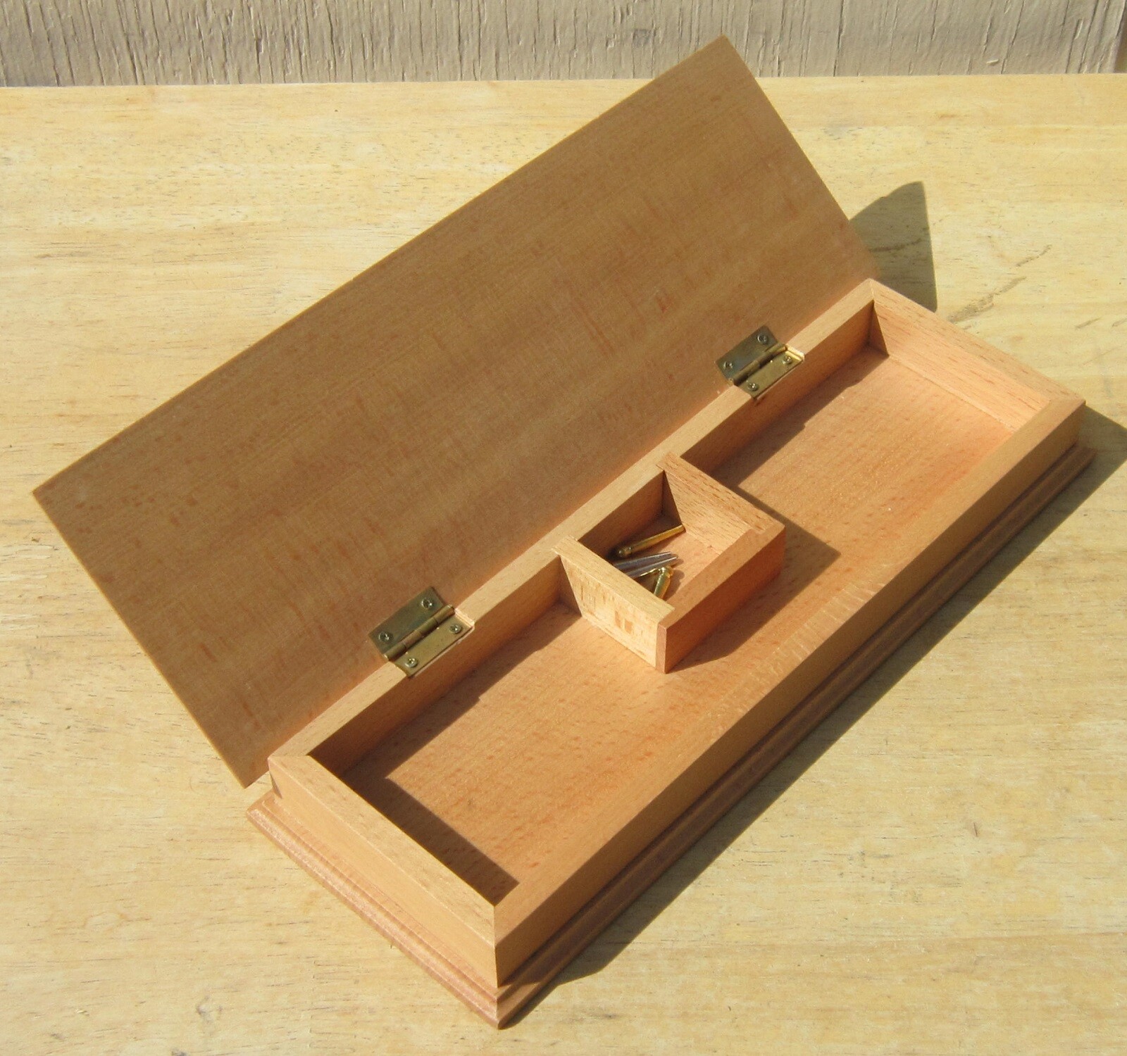 Sterling WOODEN BOX w/ INLAY Double Track CRIBBAGE BOARD Sunnywood 2000