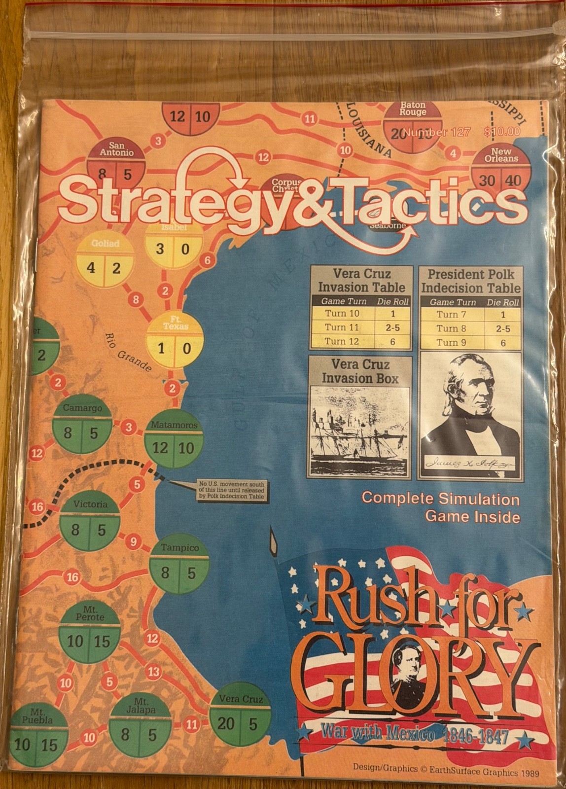 Rush for Glory Strategy & Tactics V 127 Ziplock Board Game Exc. Condition