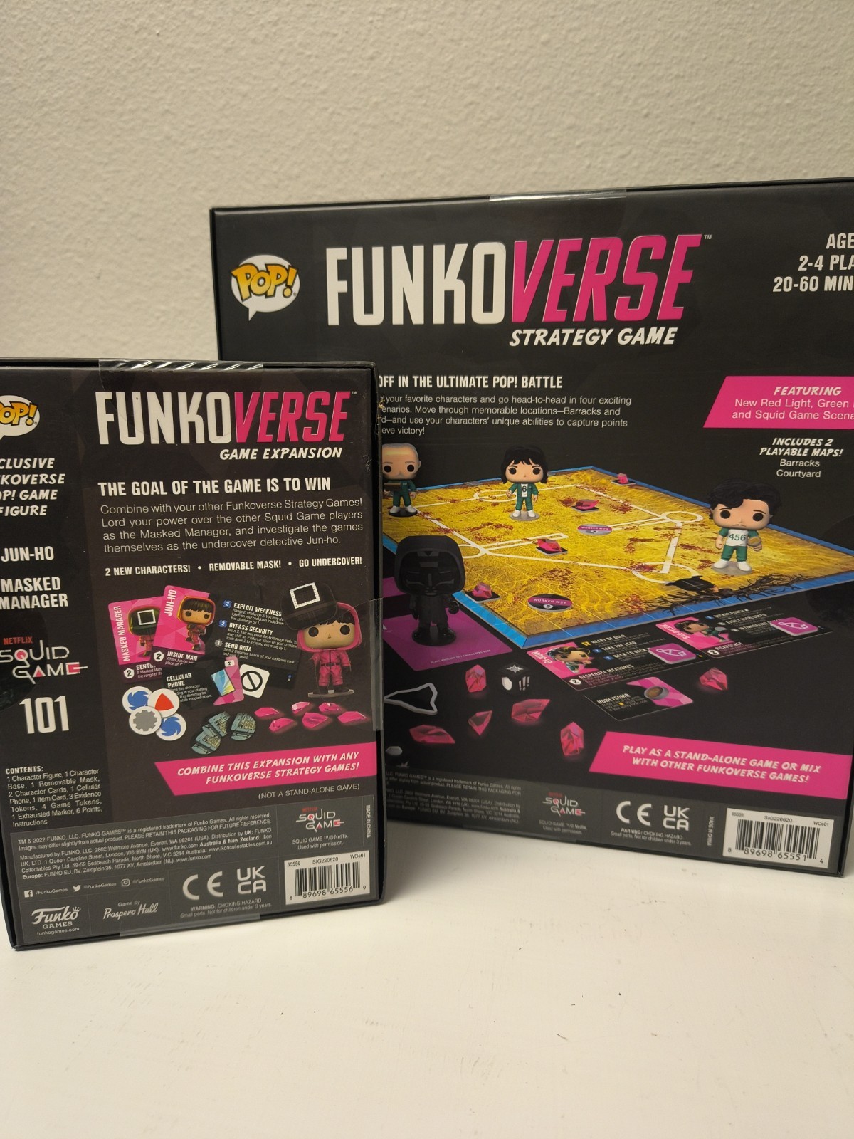 Squid Game Funko Pop FUNKOVERSE game 100 4 Pack with 101 Expansion Pack SEALED