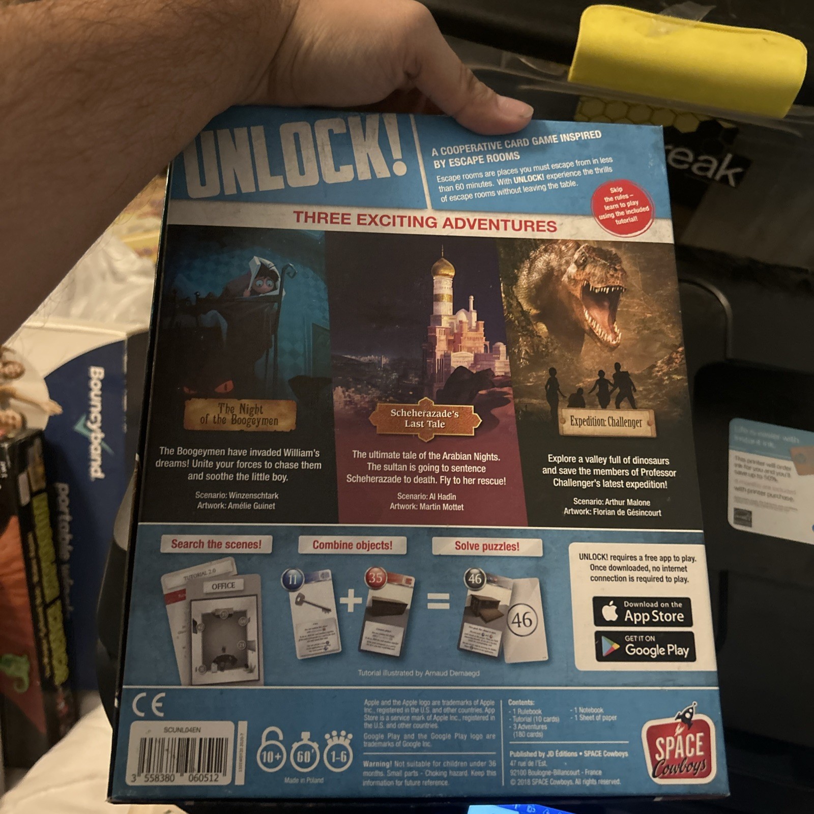 Unlock! Exotic Adventures Cooperative Escape Room Game Space Cowboy Used