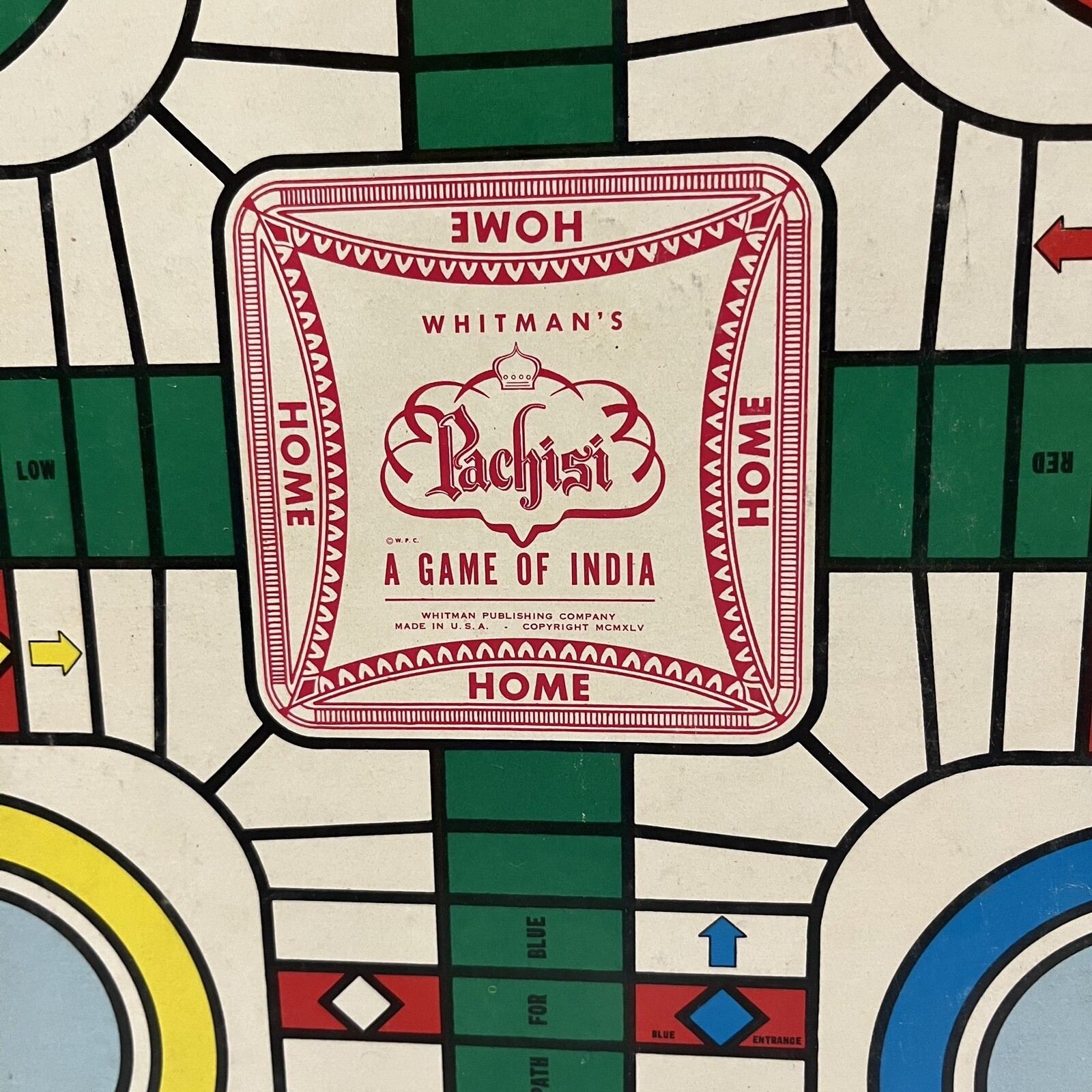 Pachisi A Game of India Board Game Whitman Vintage 1963 COMPLETE *See pics*