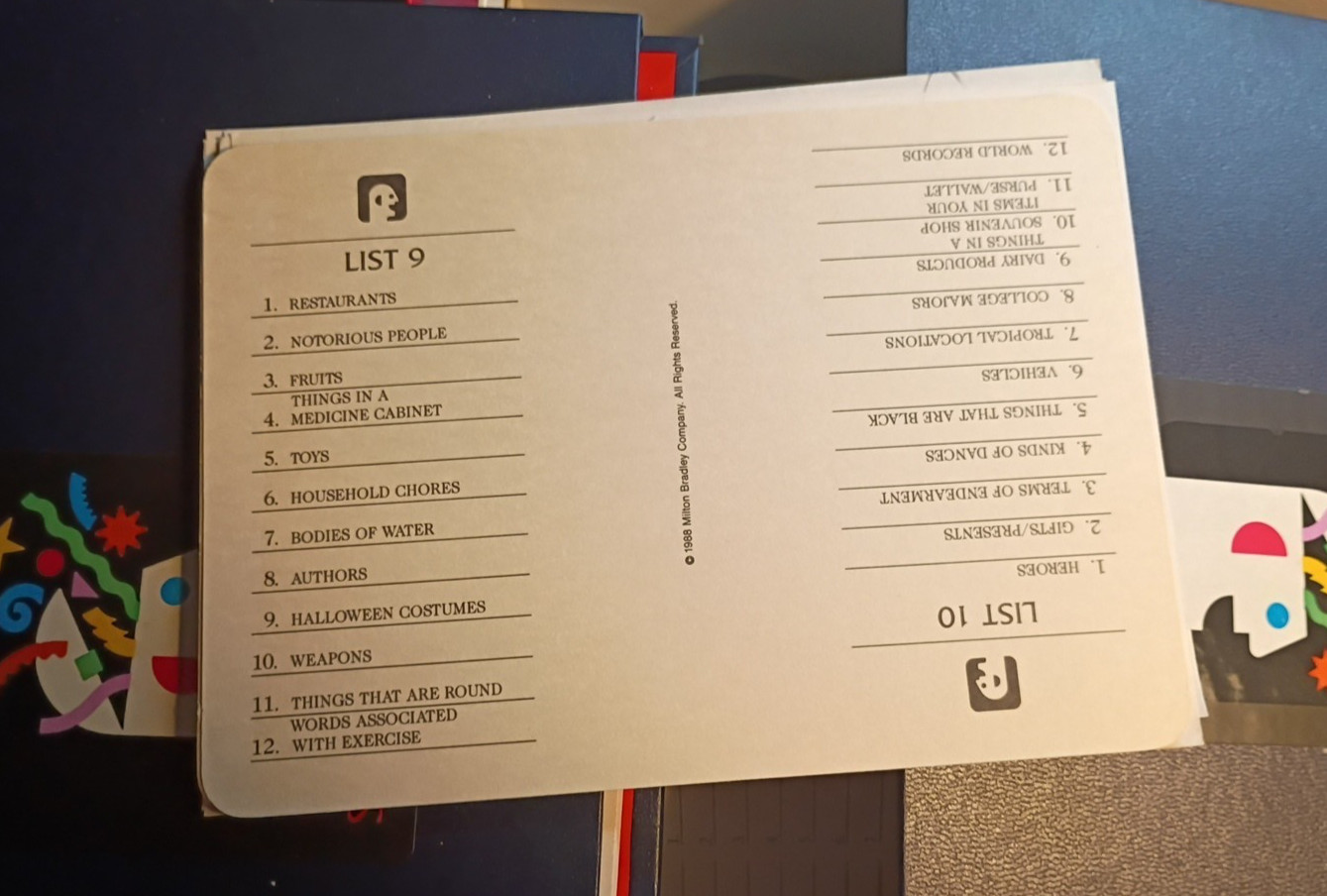 Scattergories Board Game – Complete 1988 – Vintage – COMPLETE SET!