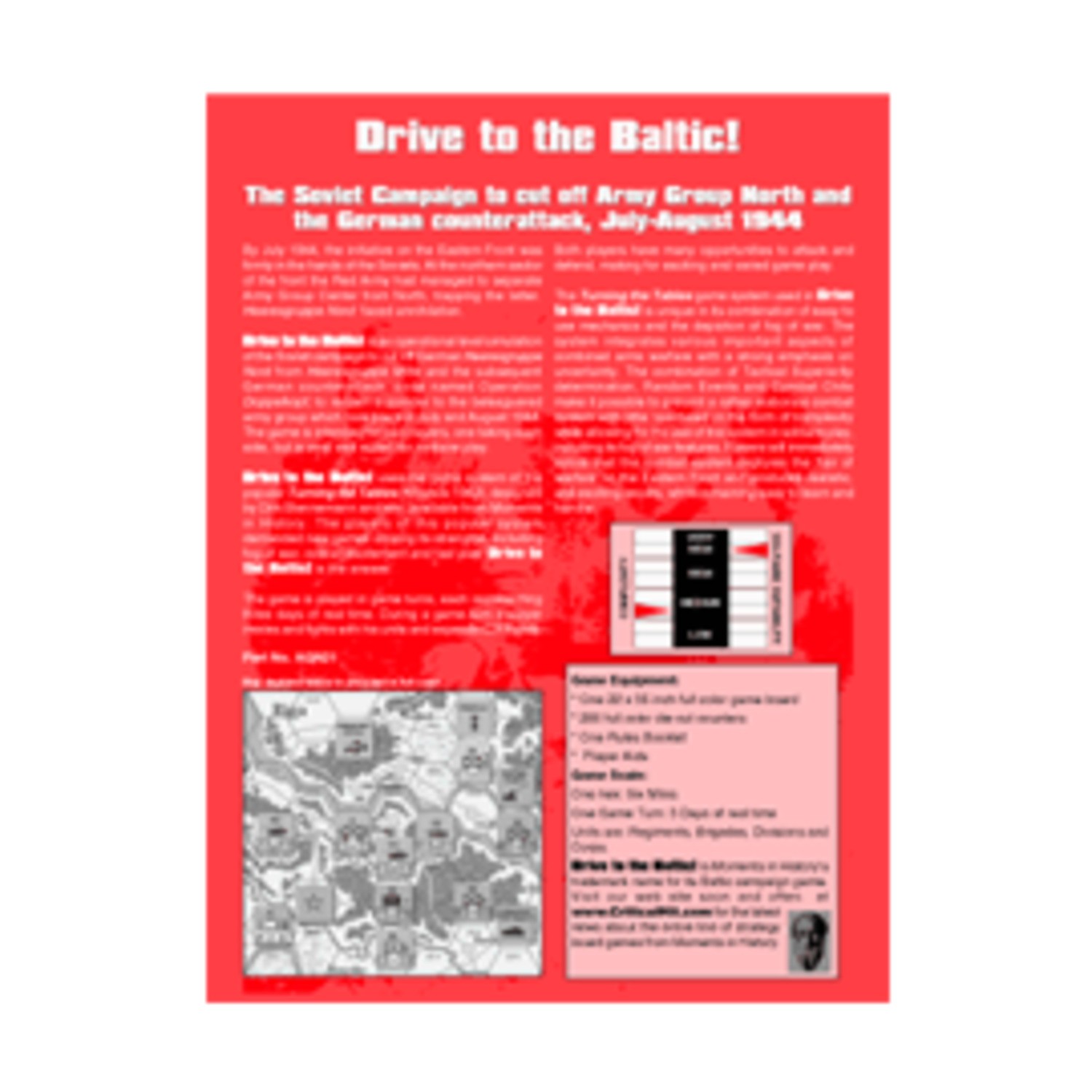 Moments in History MiH War Game Drive to the Baltic! (1st Ed) Bag VG