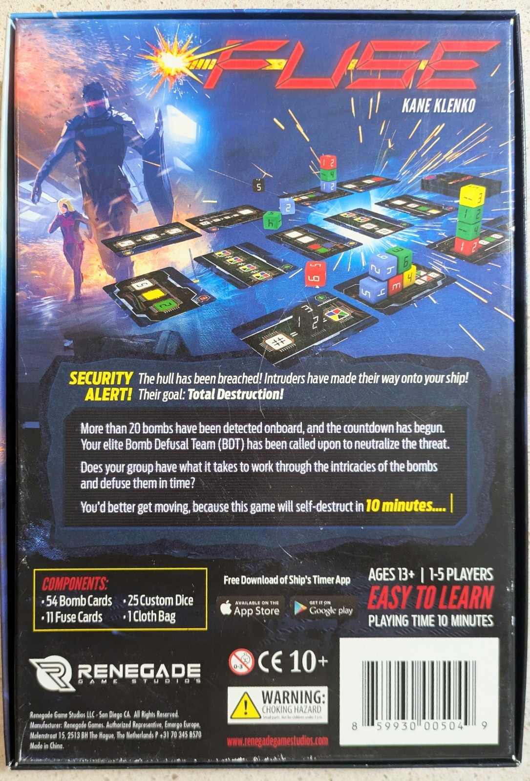 FUSE – Kane Klenko Board Game (Renegade Game Studios)