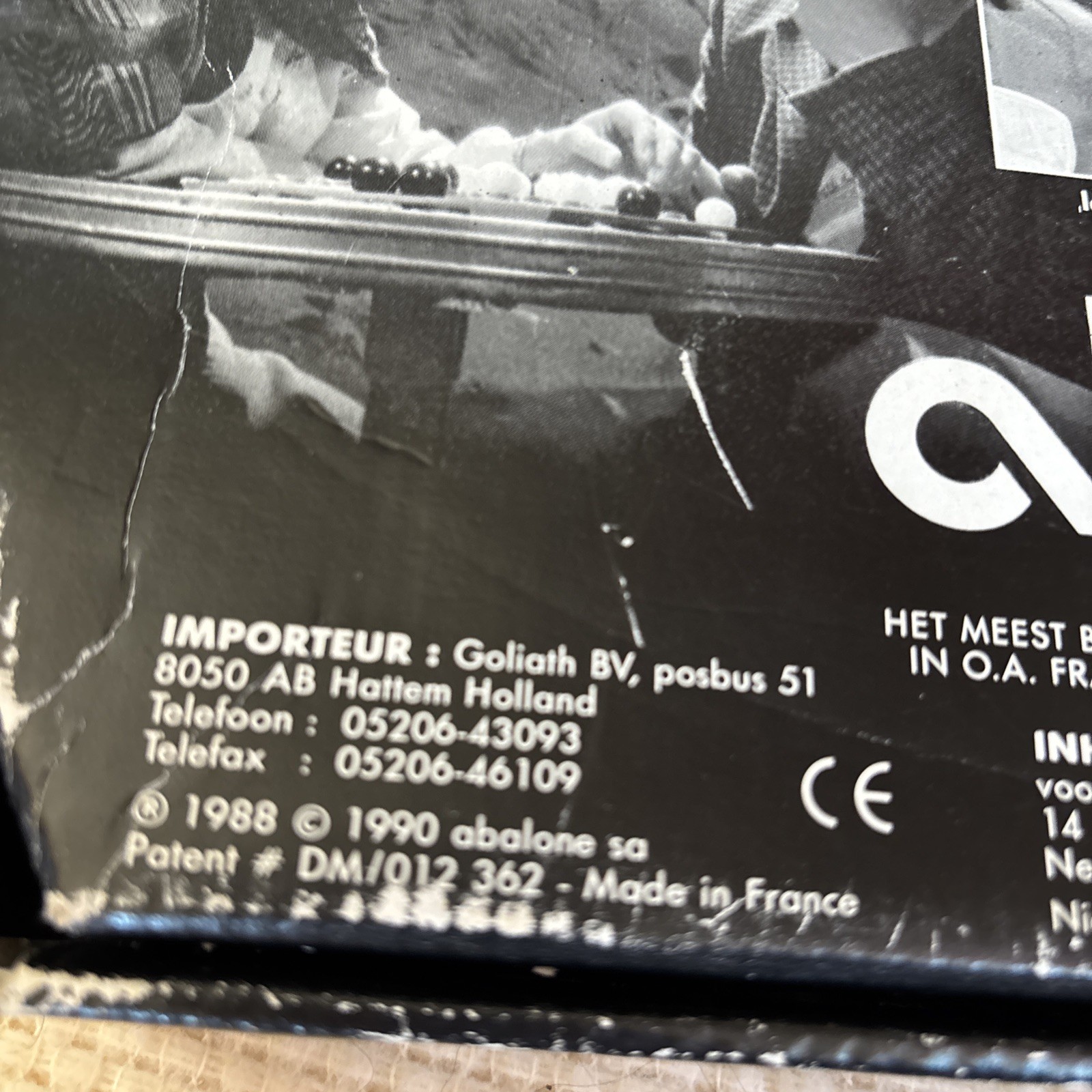 Abalone Game COMPLETE Goliath Made In France 1990 Box Wording In Dutch