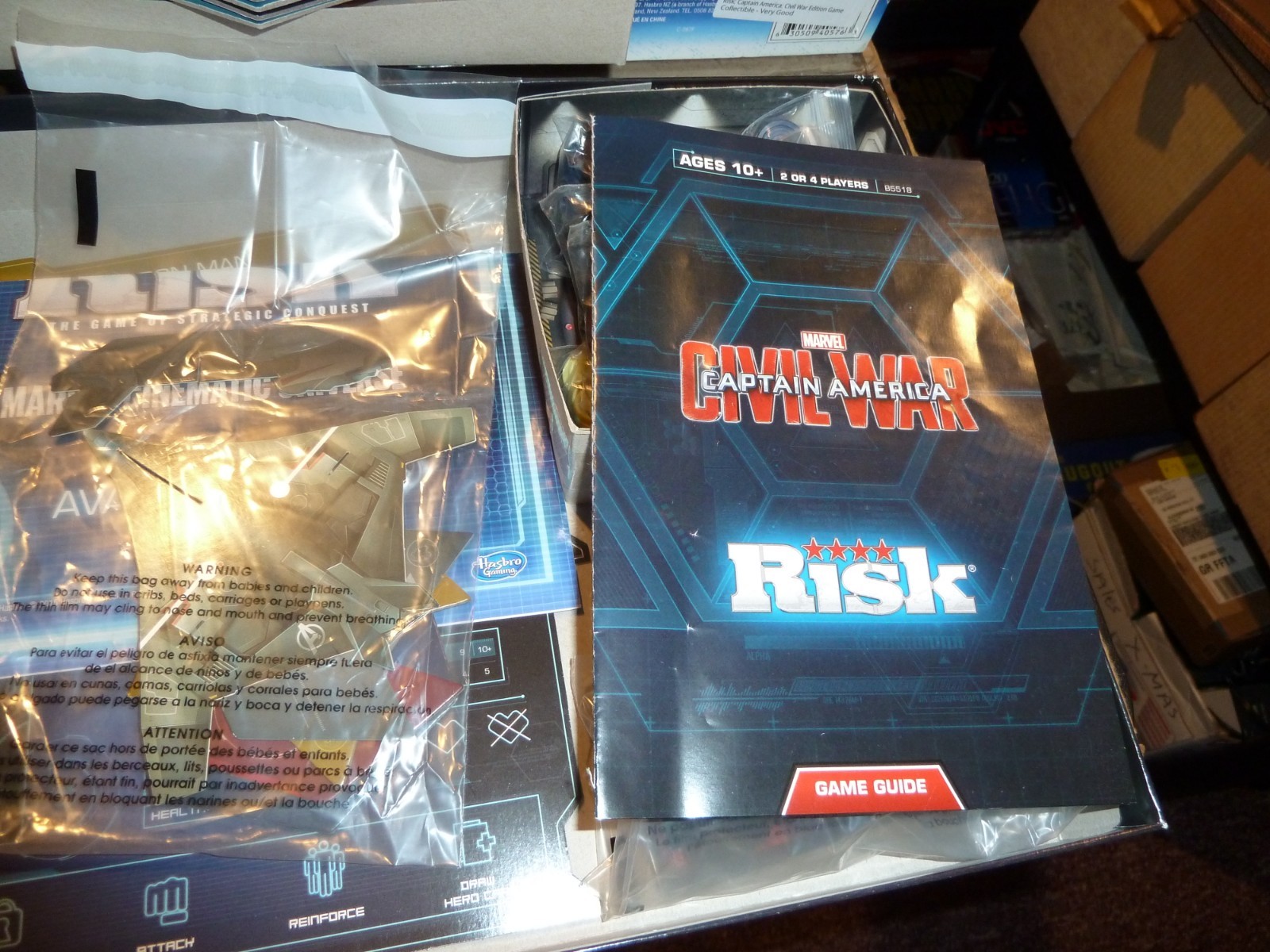 Risk Marvel Avengers Civil War Board Game Hasbro Captain America, Complete