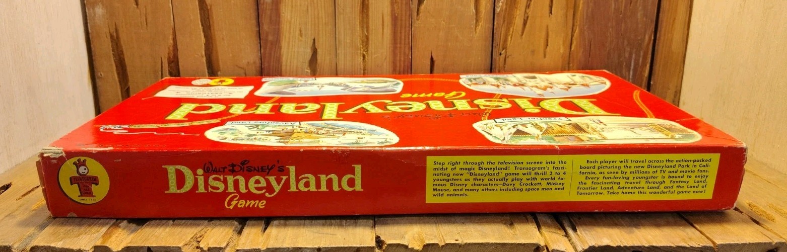 Vintage Walt Disney’s Disneyland Board Game 1954 Transogram Made In USA
