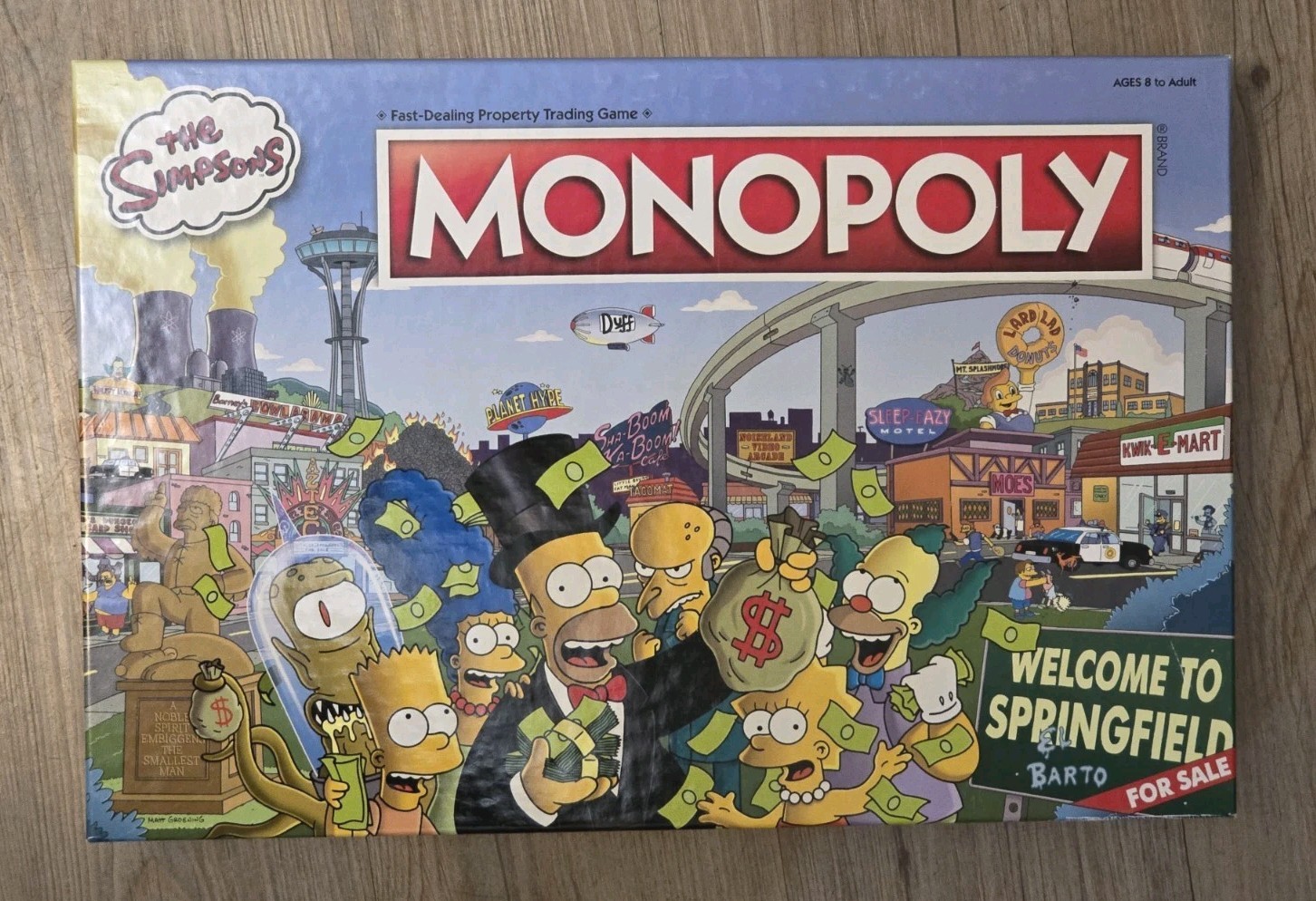 The SIMPSONS Monopoly “Welcome To Springfield” Board Game Nice Clean Complete