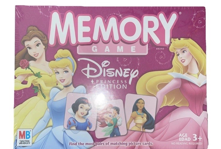 NEW Memory Game Disney Princess Edition, 72 Picture Cards