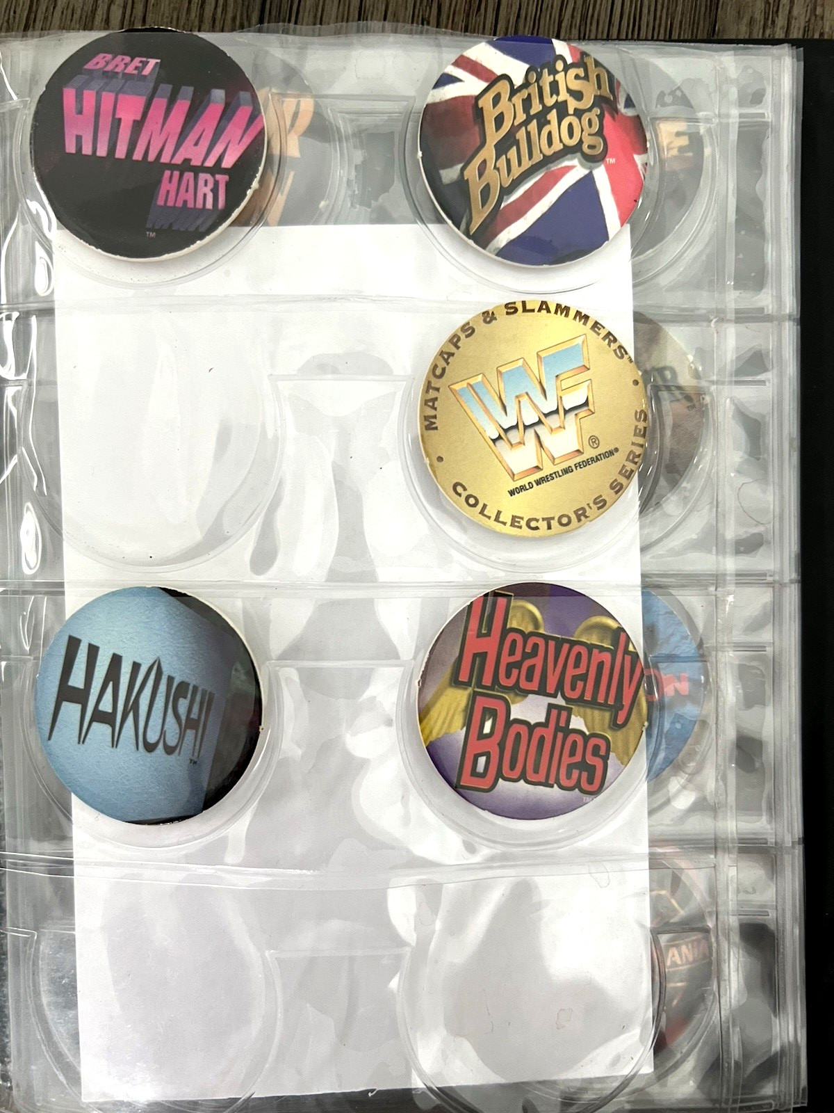 WWF Wrestling 53 Different MATCAPS & SLAMMERS POGS 1995 Titan Sports WWE in Book