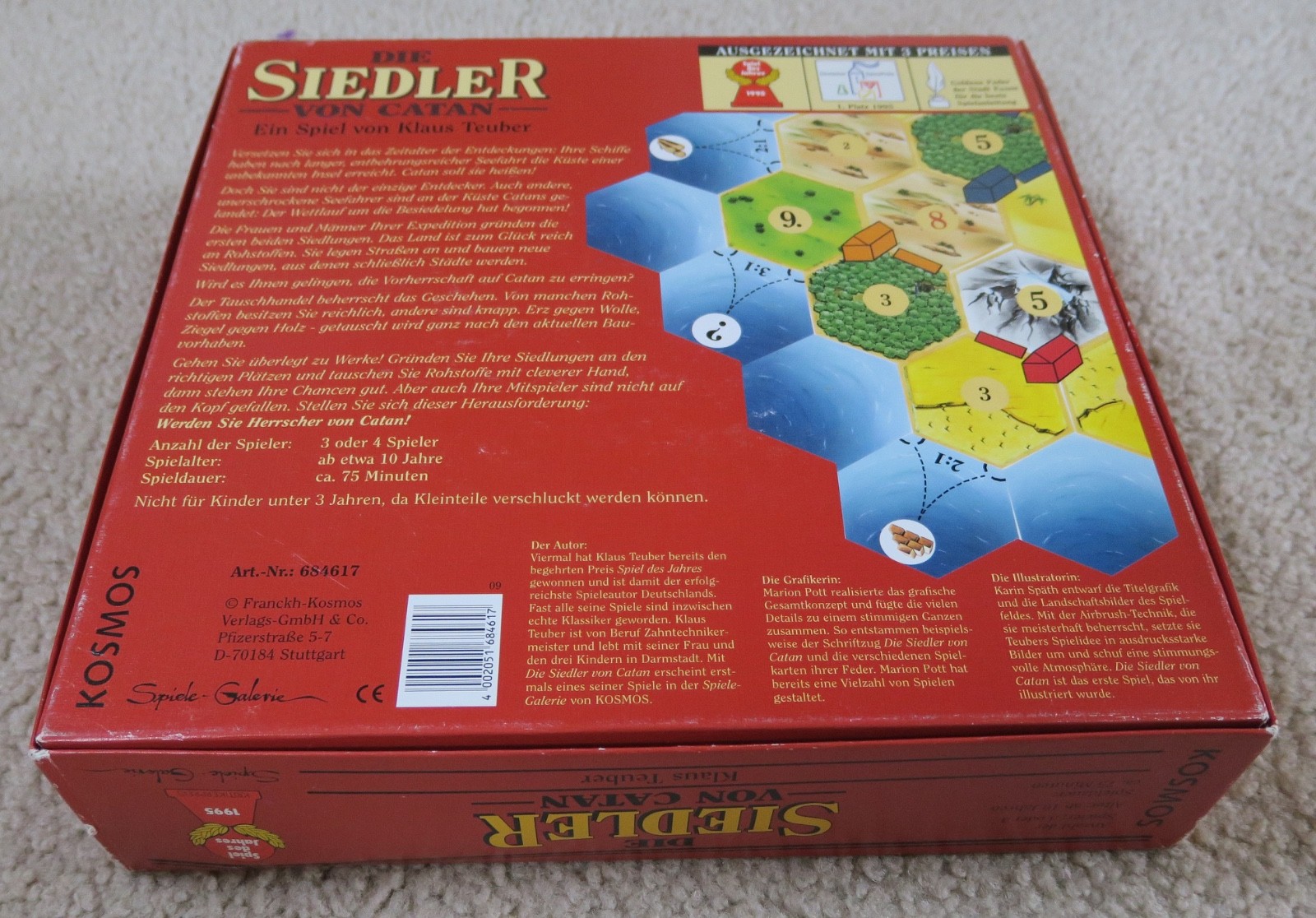 Kosmos Die Siedler von Catan Basisspiel Brettspiel Holz Klaus Teuber 1995 kult