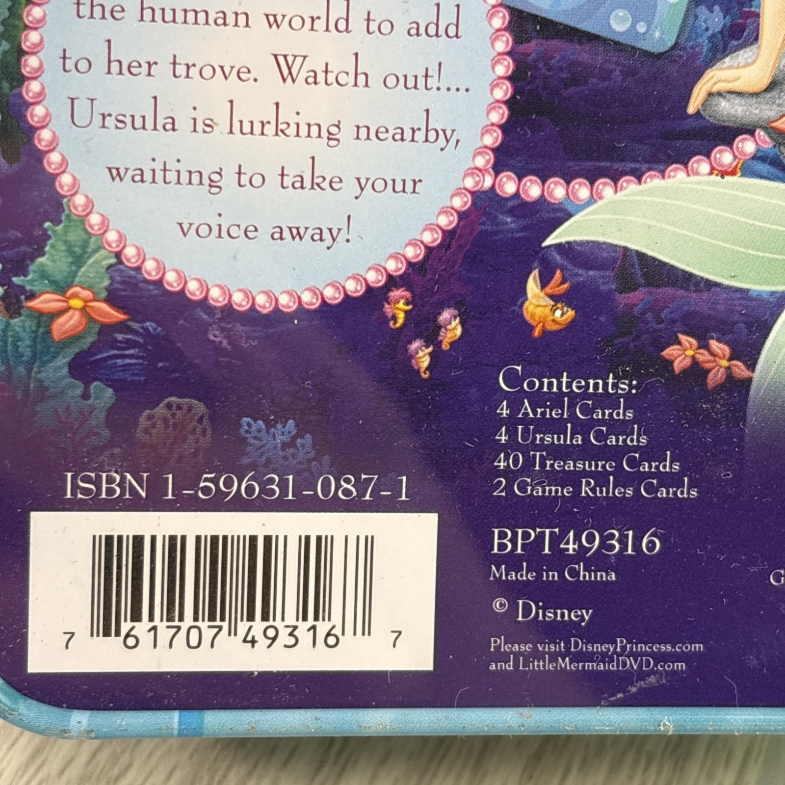 Disney Little Mermaid Treasure Trove Card Game – New Sealed – 2006 NOS