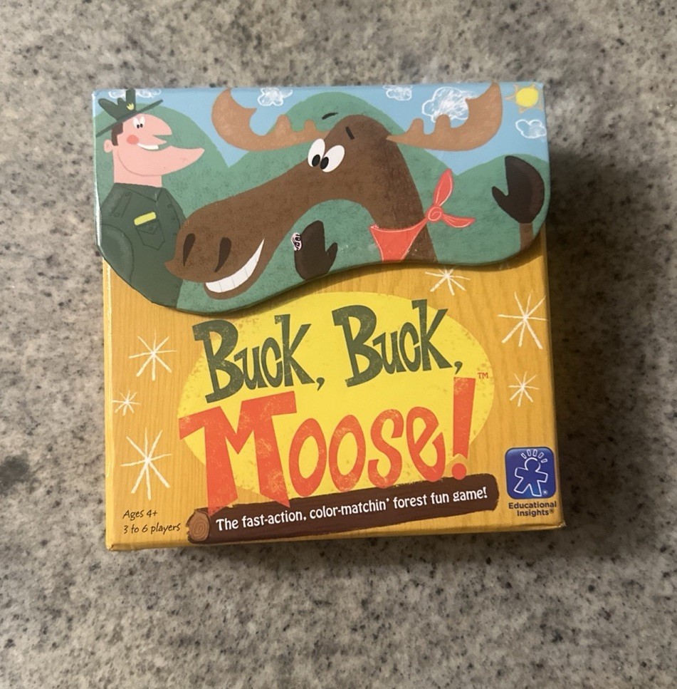BUCK BUCK MOOSE Card Game Complete Children’s Dexterity Game 100% COMPLETE 2011