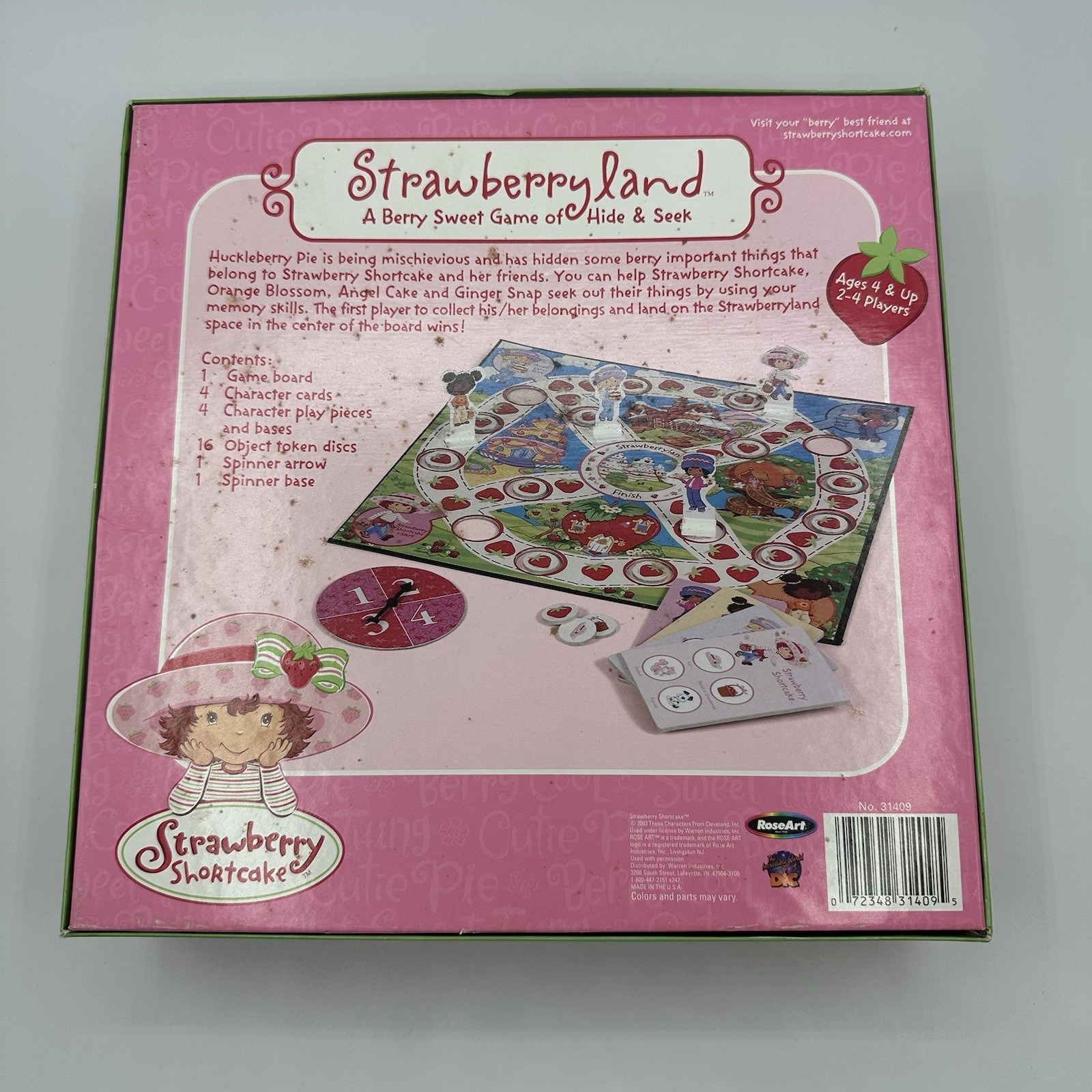 Strawberryland Box & Instructions ONLY REPLACEMENT Strawberry Shortcake