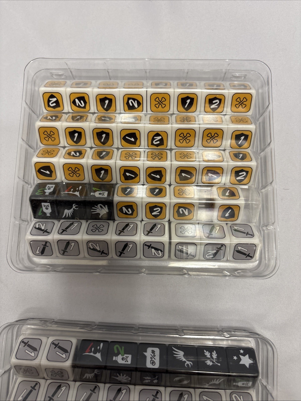 Too Many Bones Dice Sets W/Clear Storage Trays. Unknown What Set They’re From?