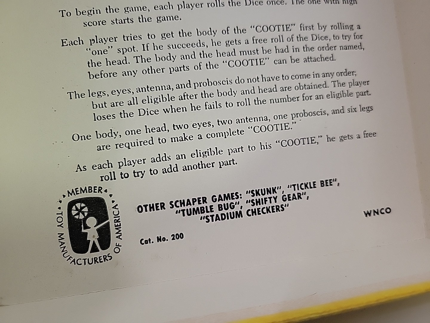 Vintage Cootie Board Game NEW & SEALED BOX Milton Bradley Original 1950s-60s NIB